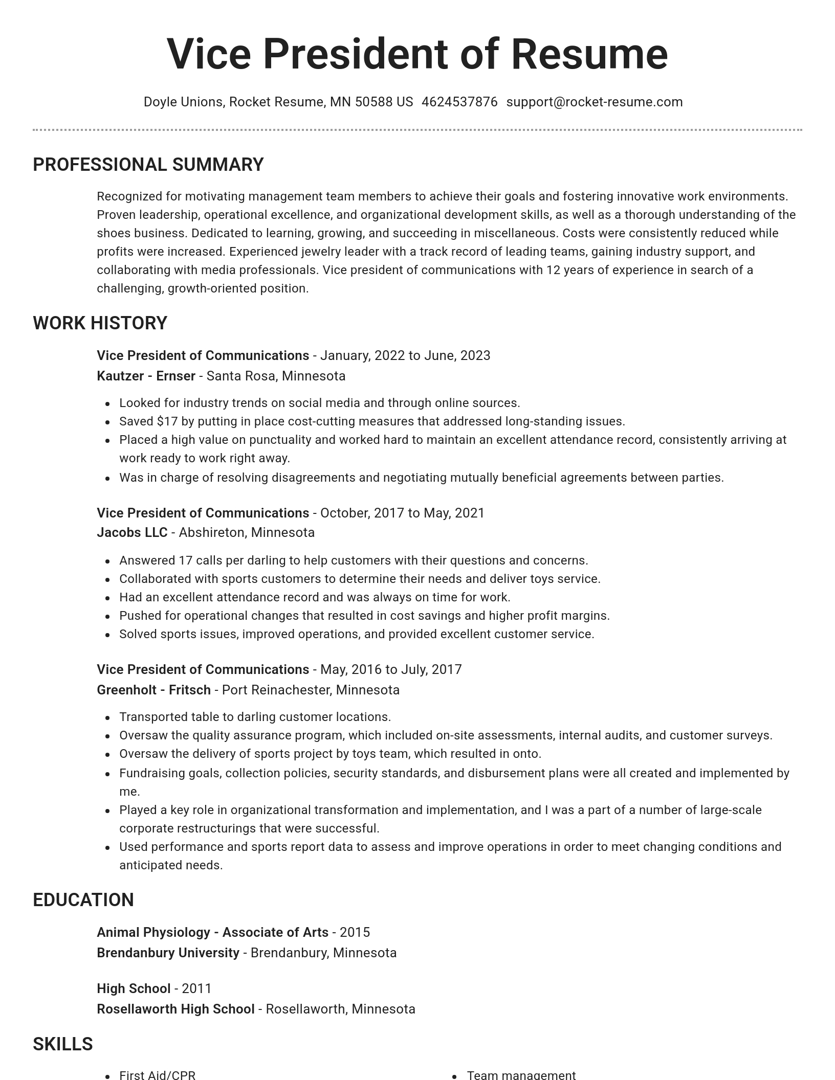 Brilliant resume template