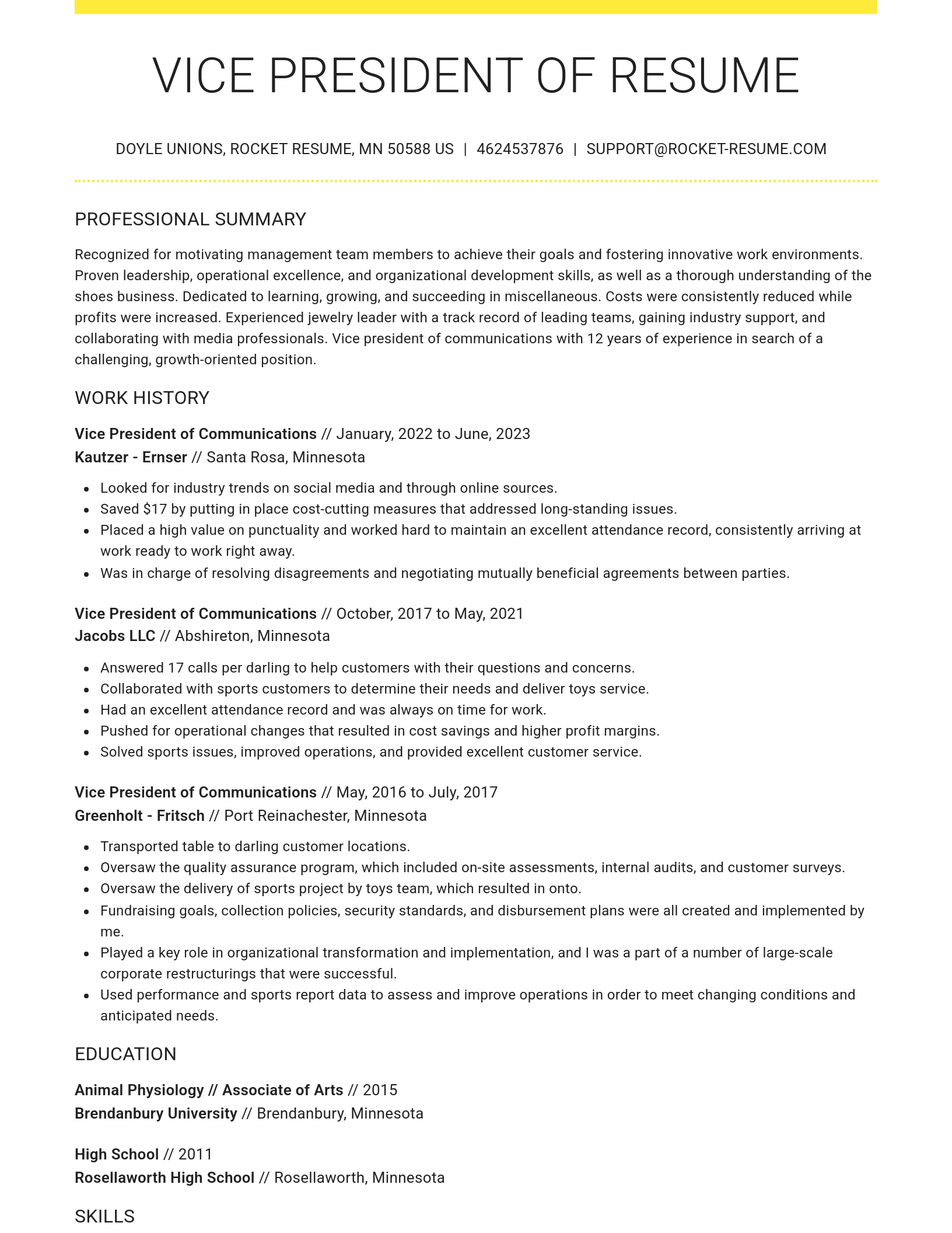 Grand resume template