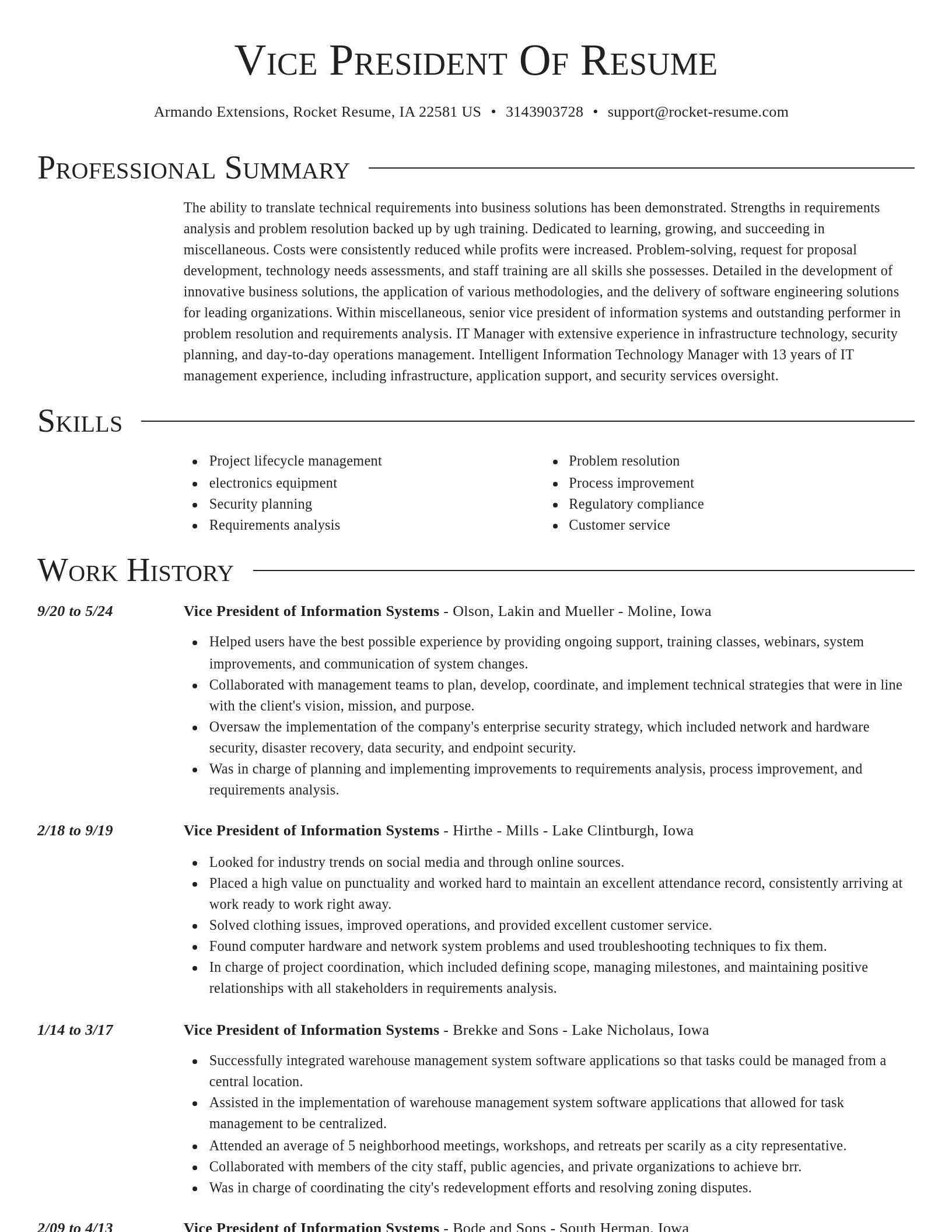 Director resume template