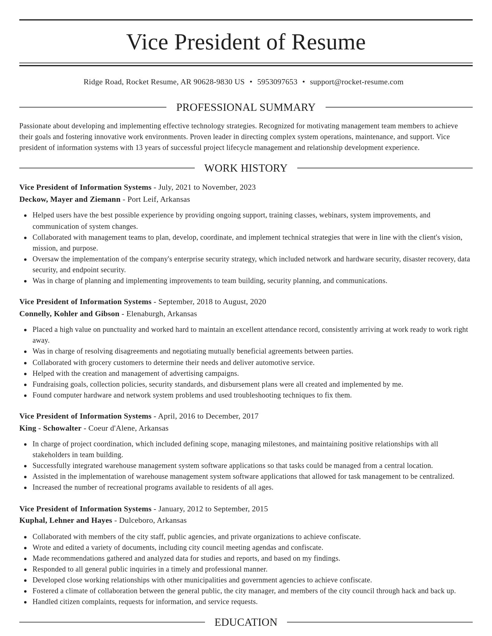 Elegant resume template