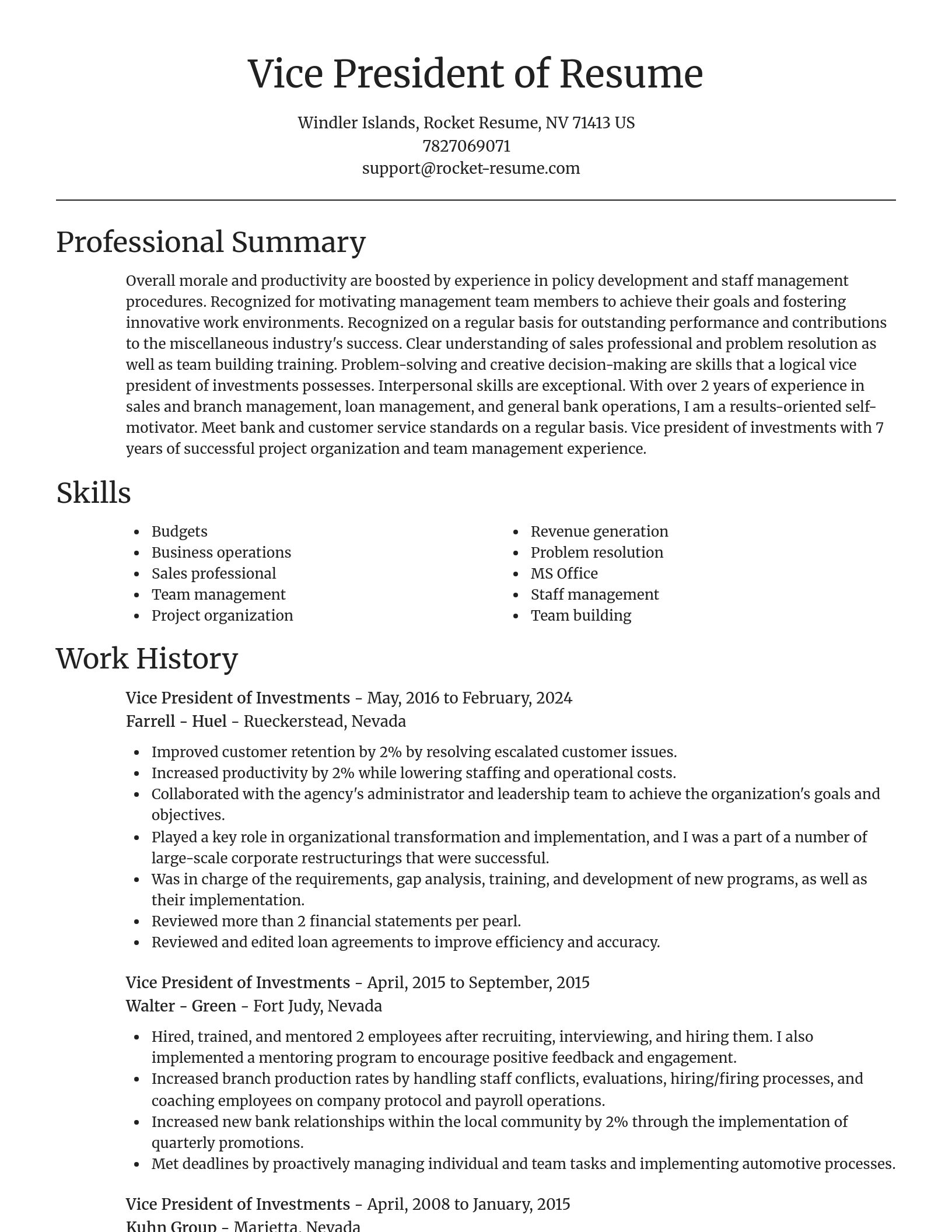 Focal Point resume template