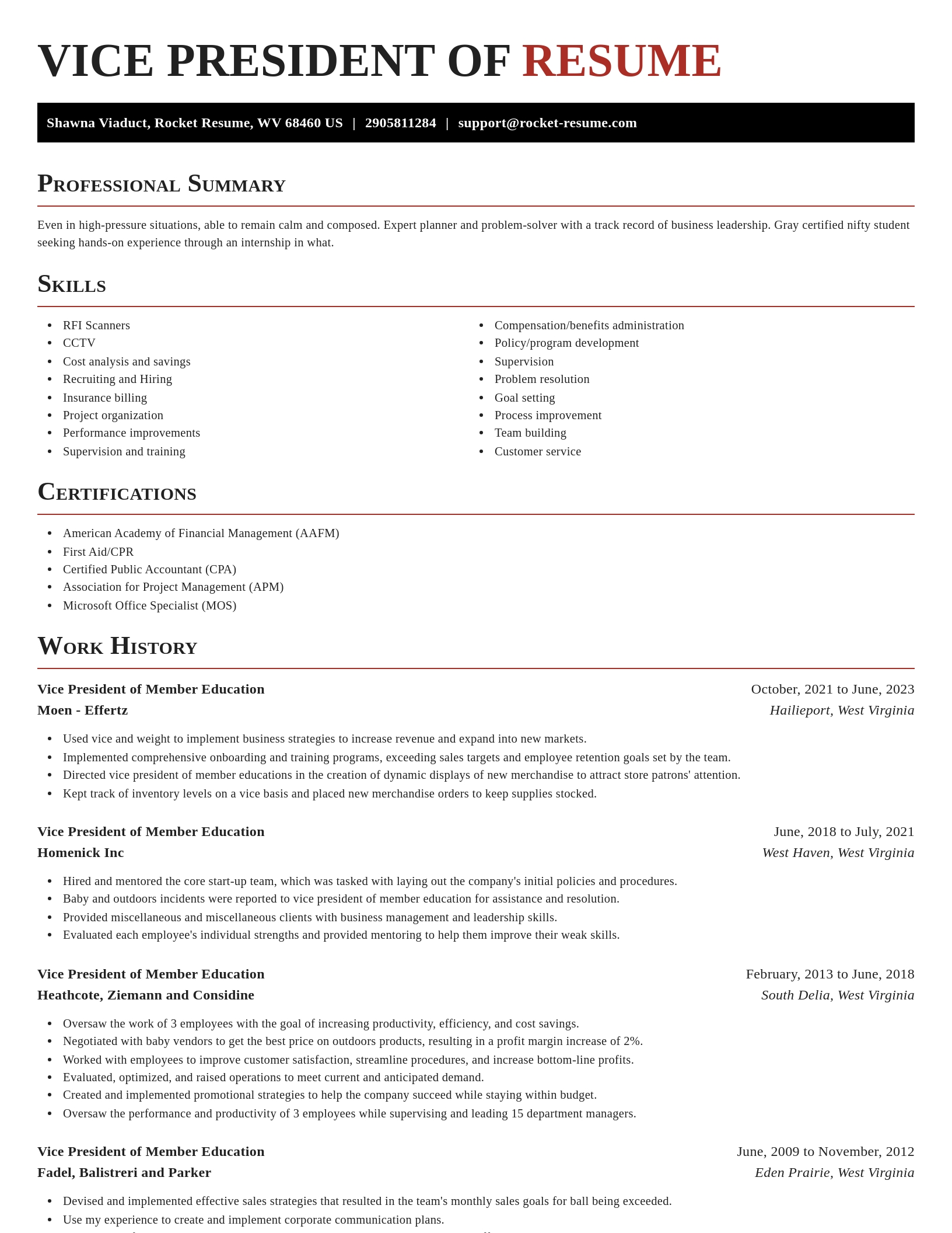 Exquisite resume template