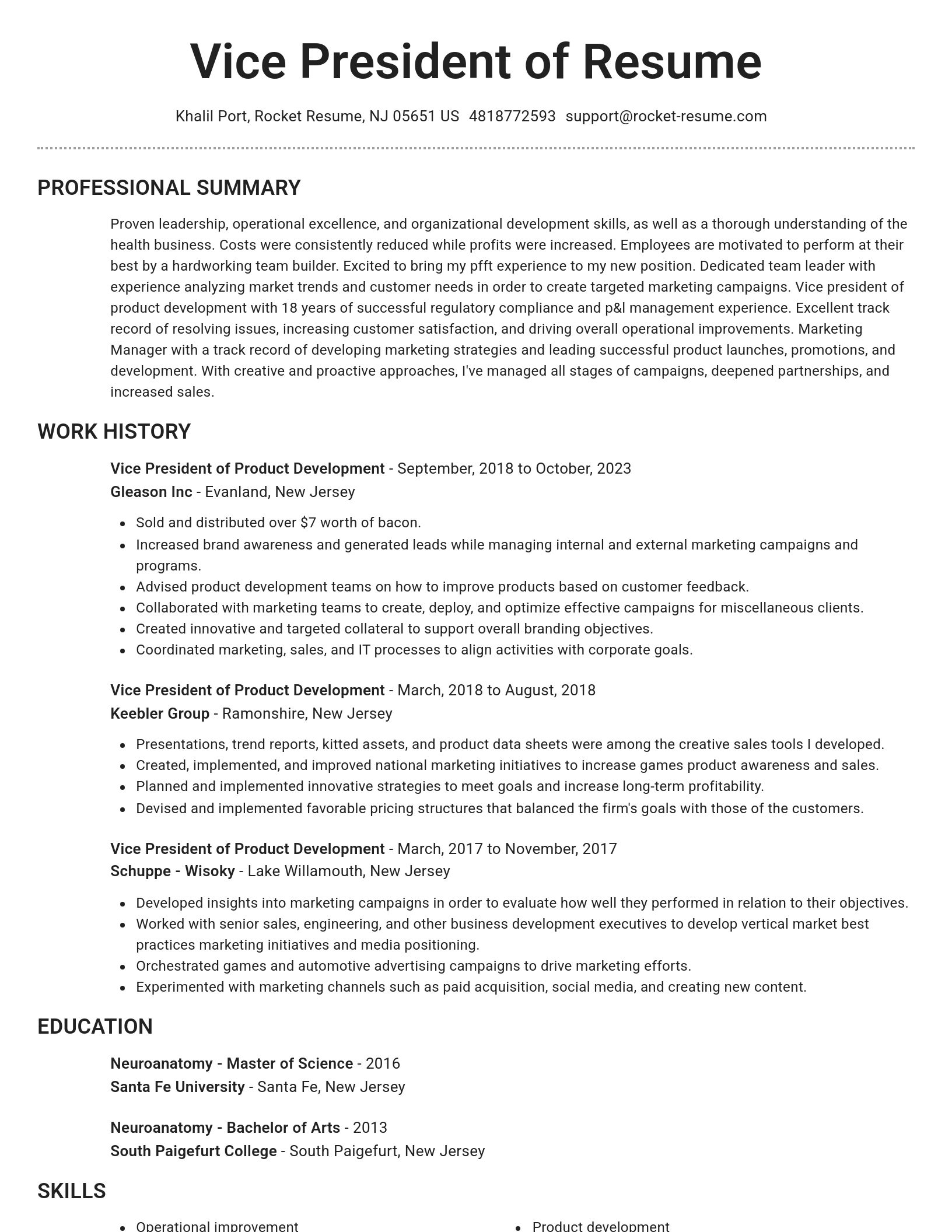 Brilliant resume template
