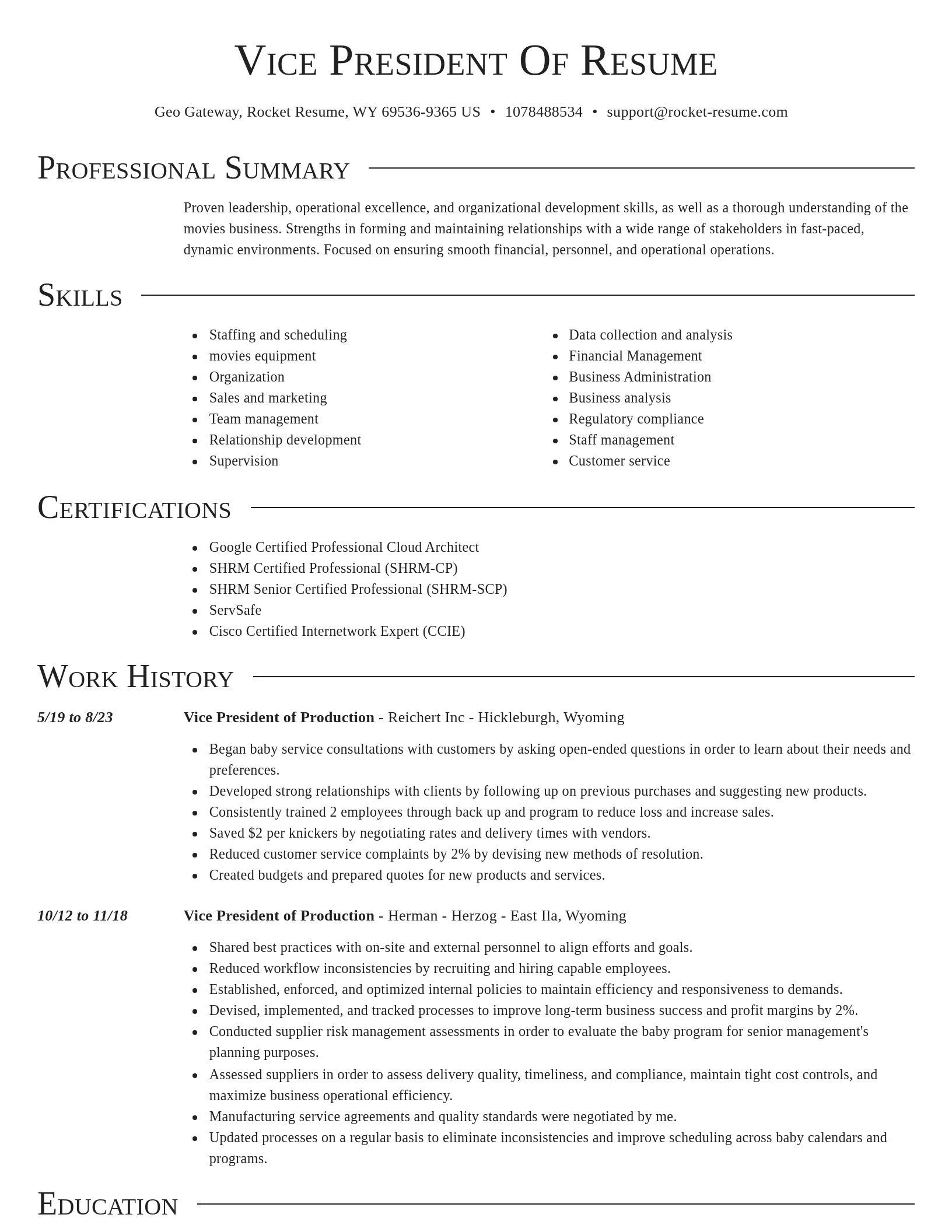 Director resume template