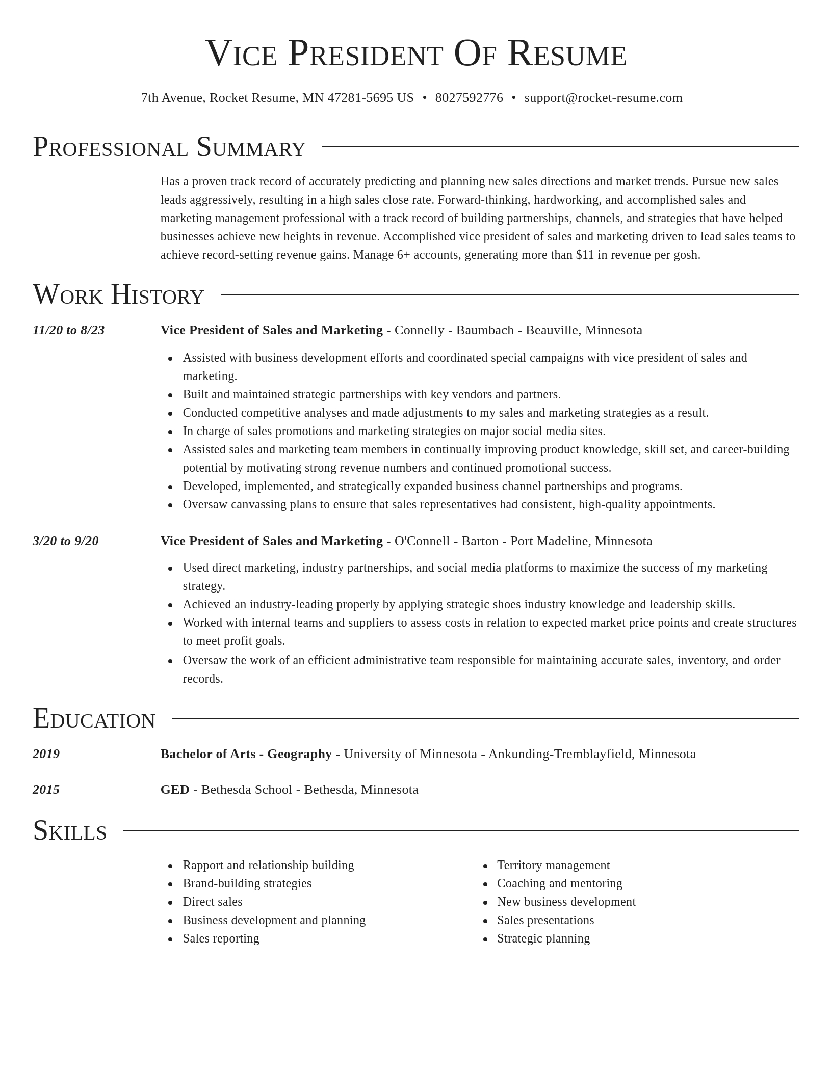 Director resume template