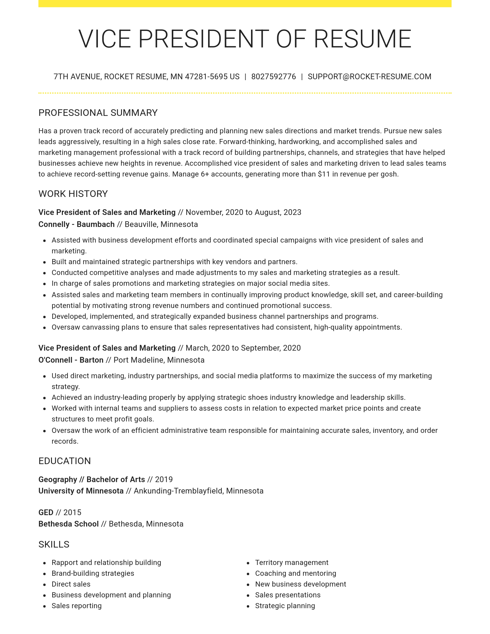 Grand resume template