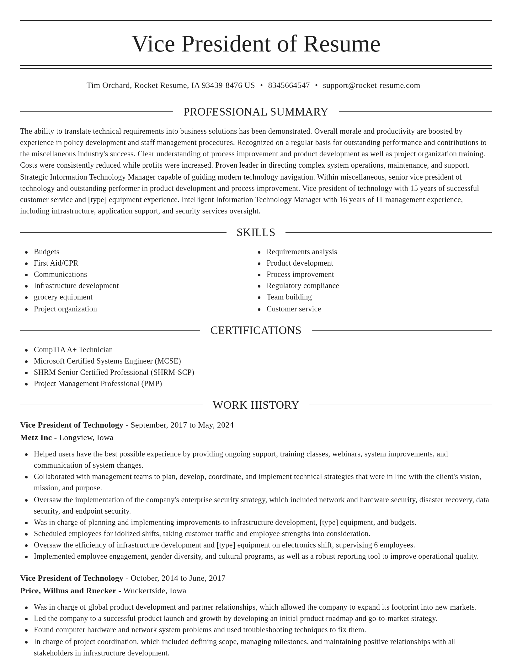 Elegant resume template