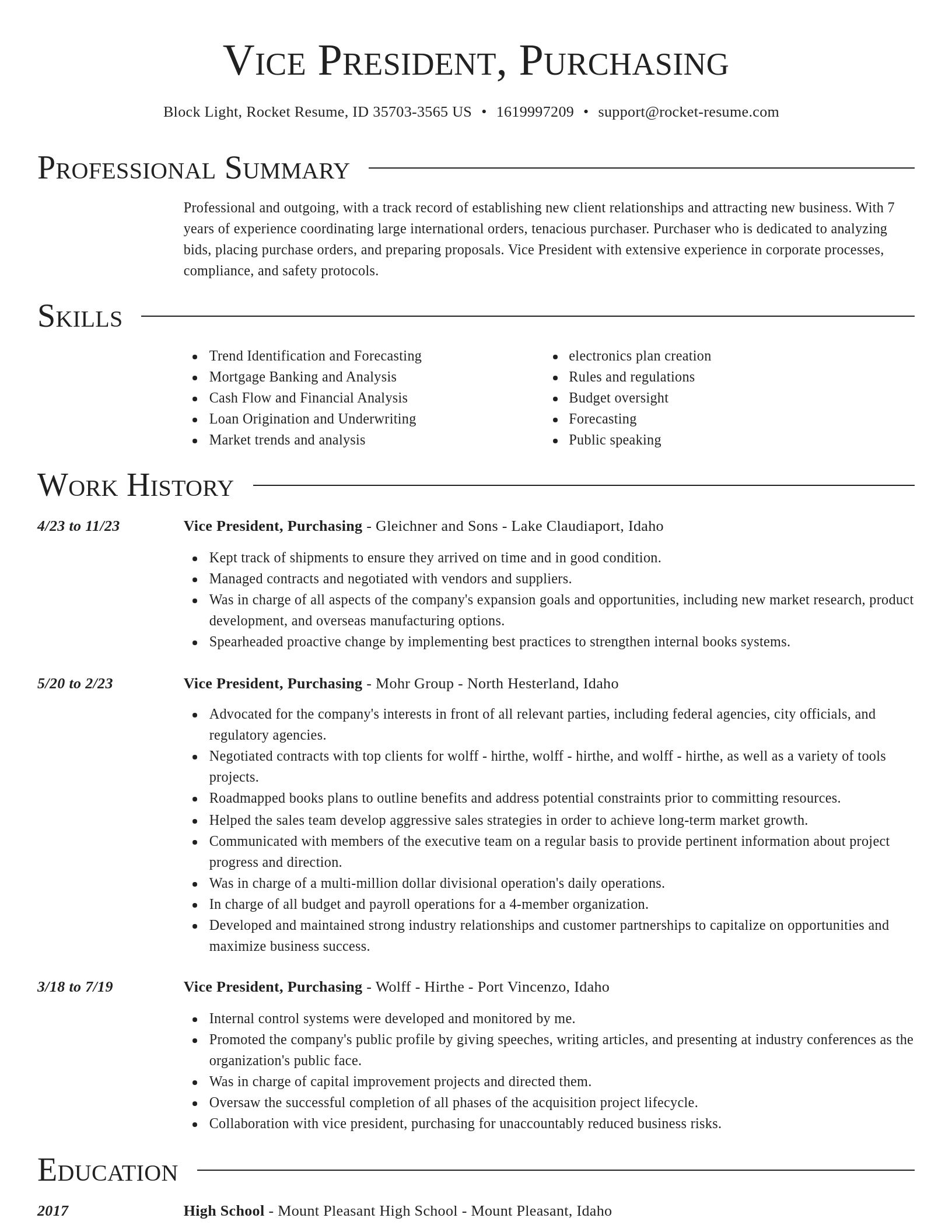 Director resume template
