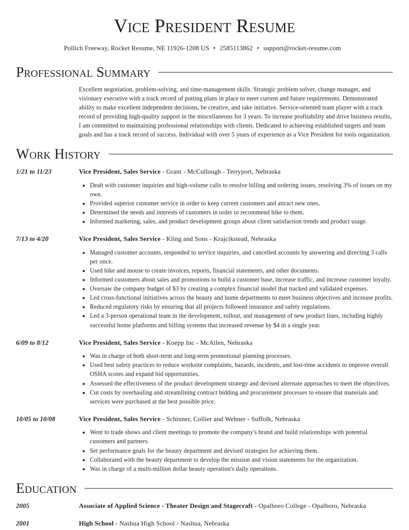 Director resume template