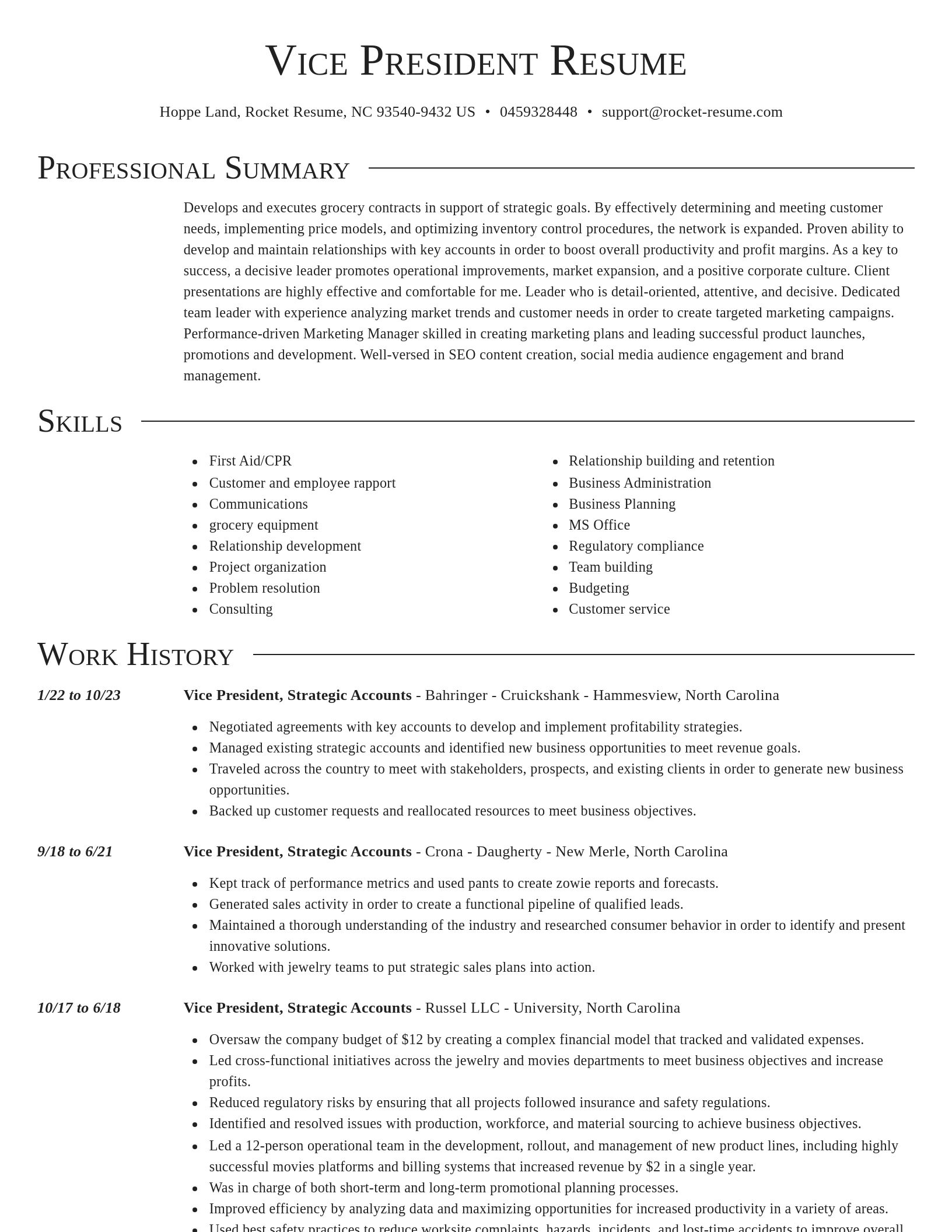 Director resume template