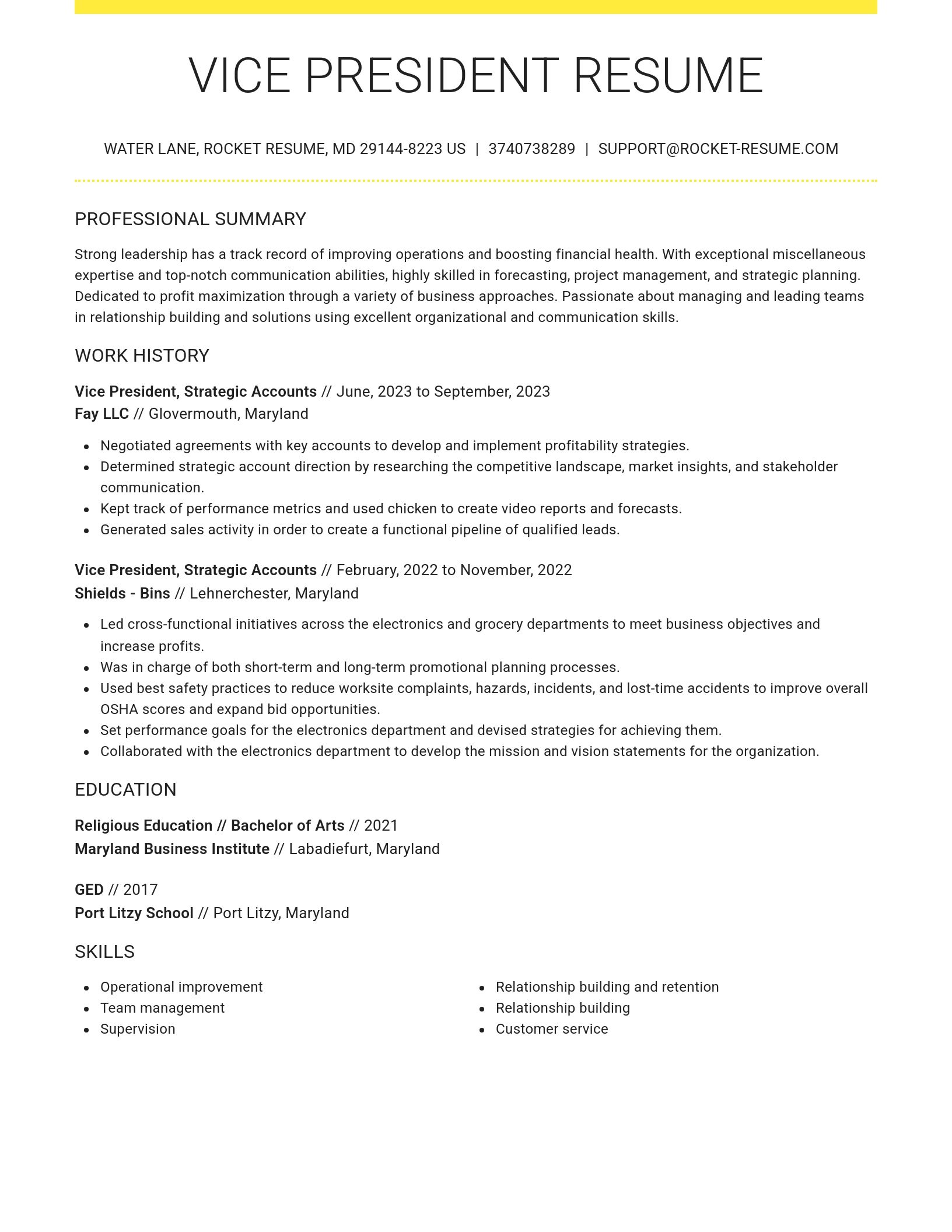 Grand resume template