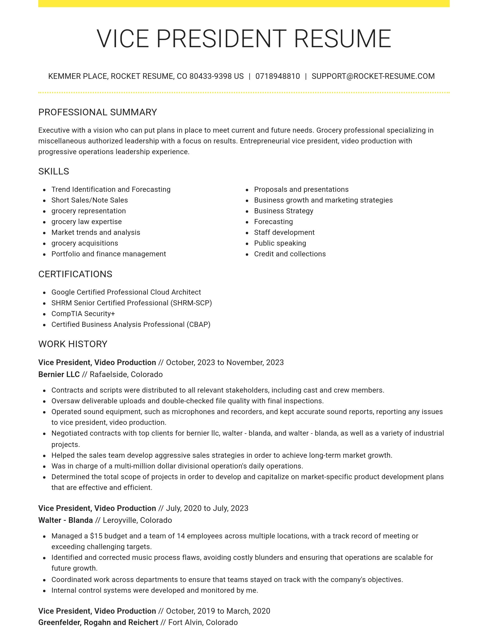 Grand resume template