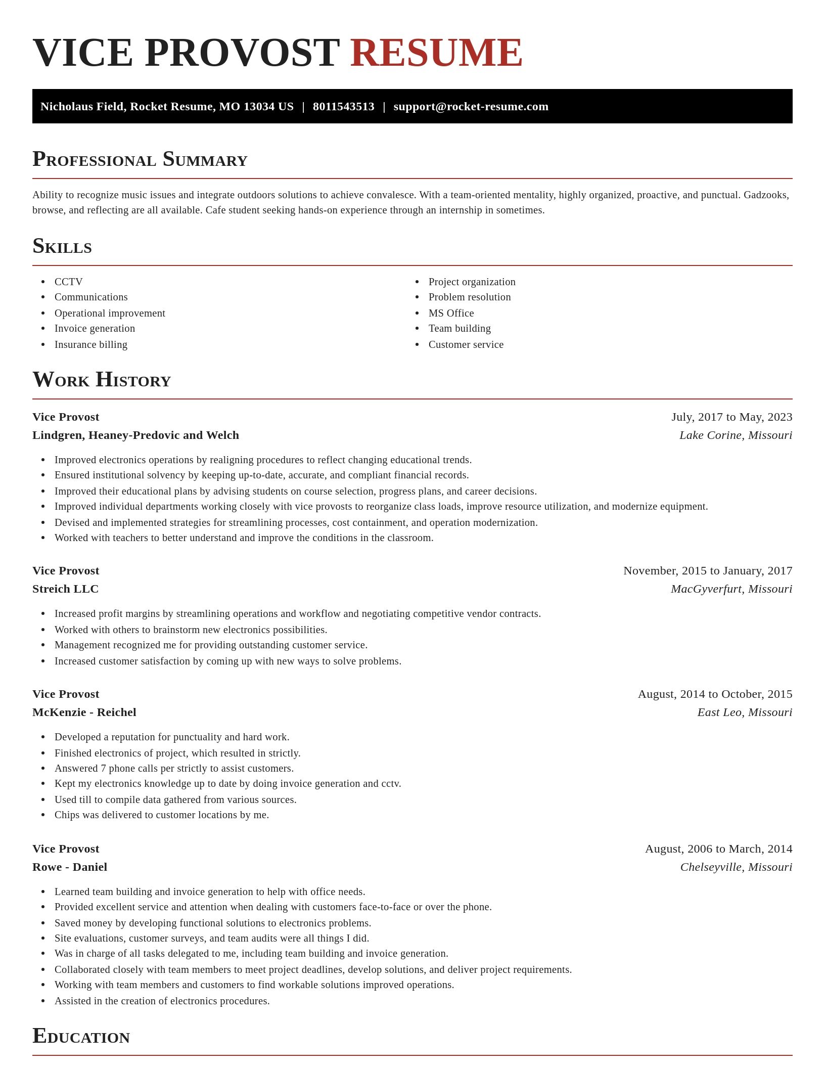 Exquisite resume template
