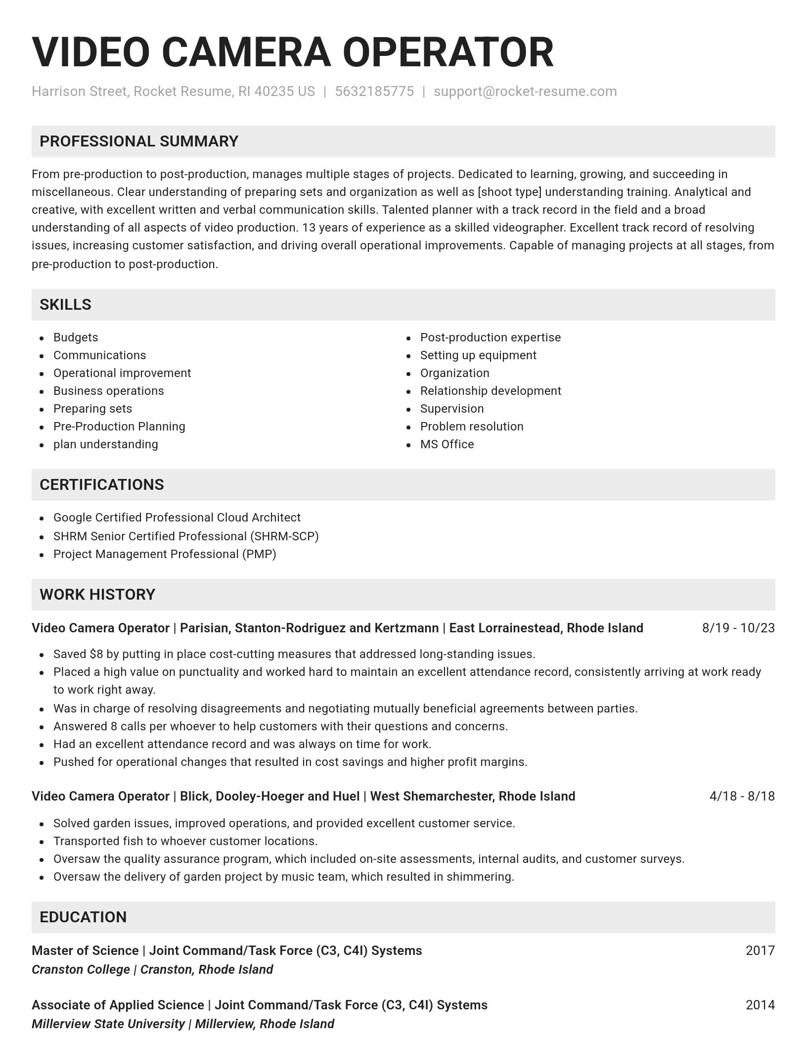 Genius resume template