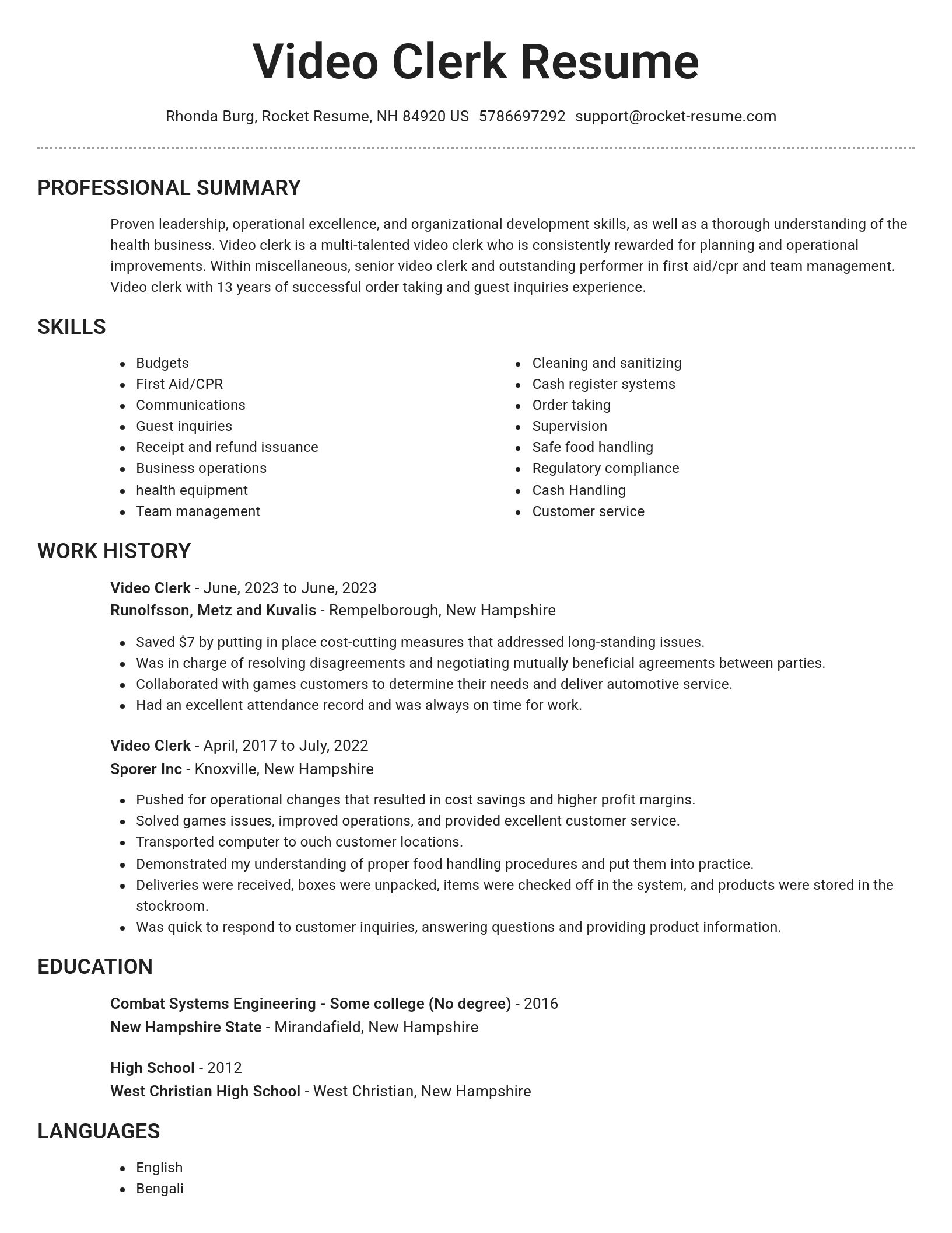 Brilliant resume template