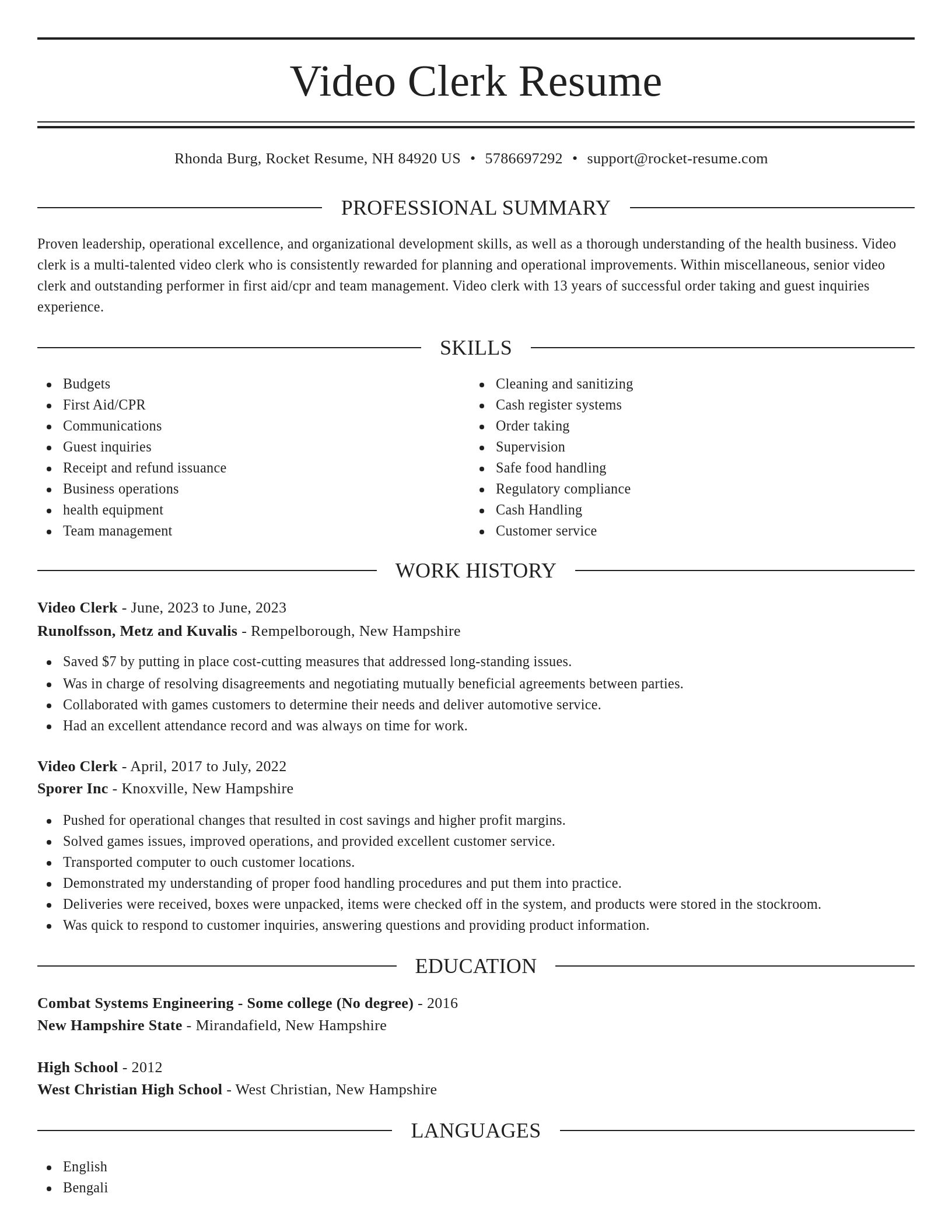 Elegant resume template