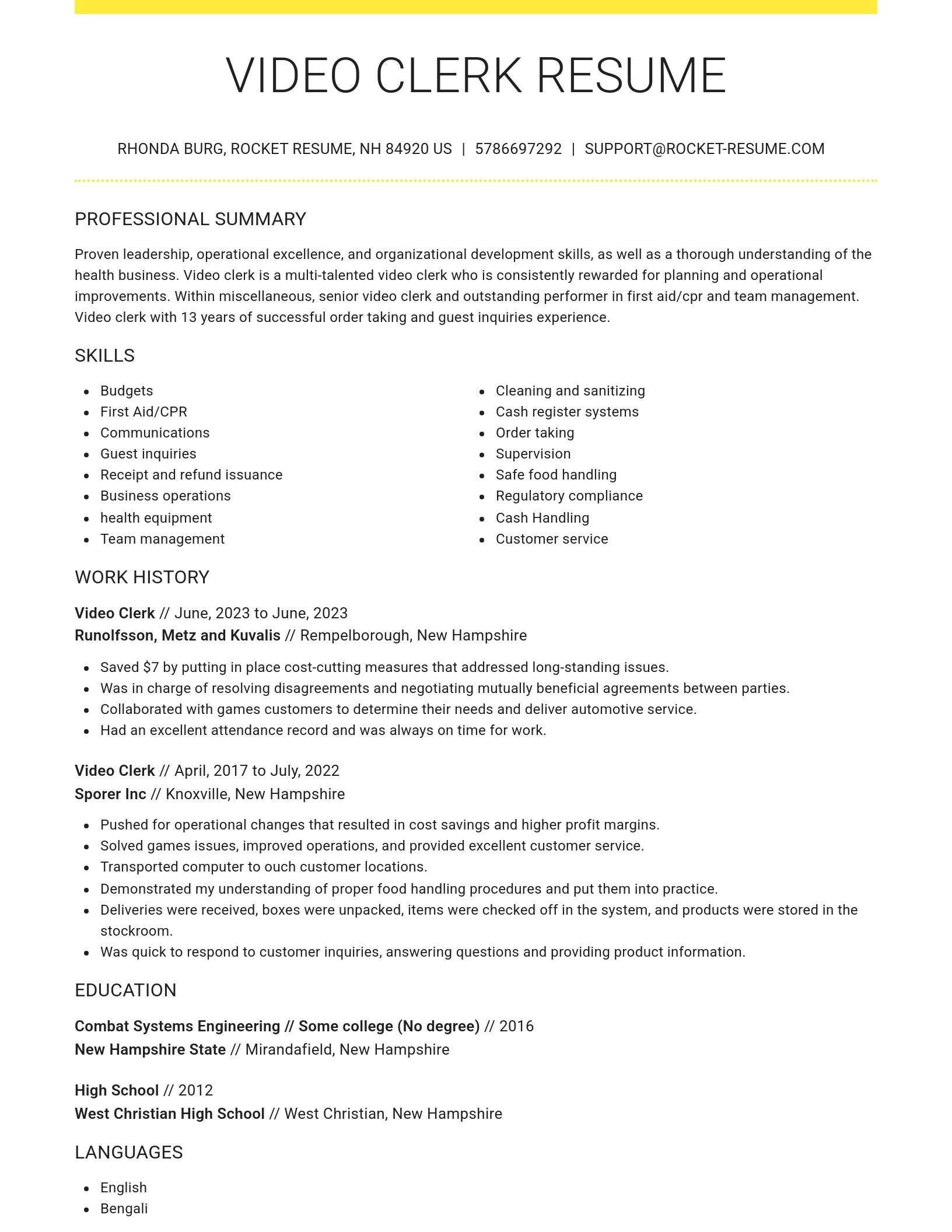 Grand resume template
