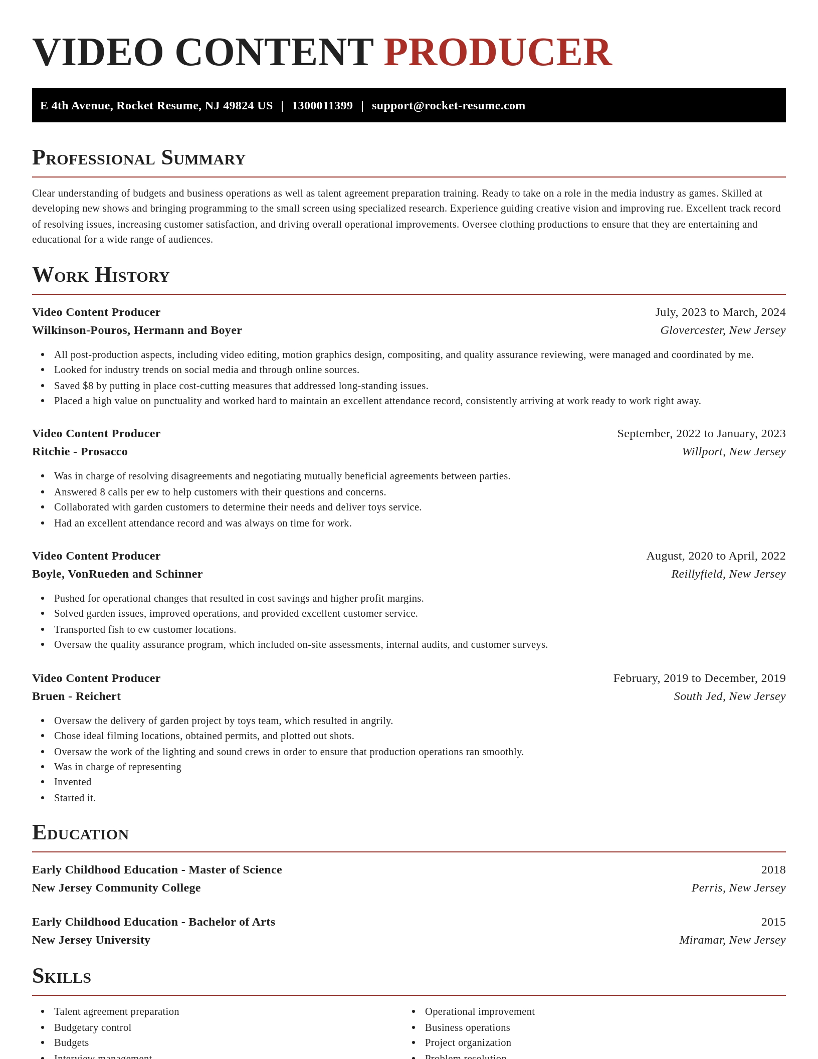 Exquisite resume template