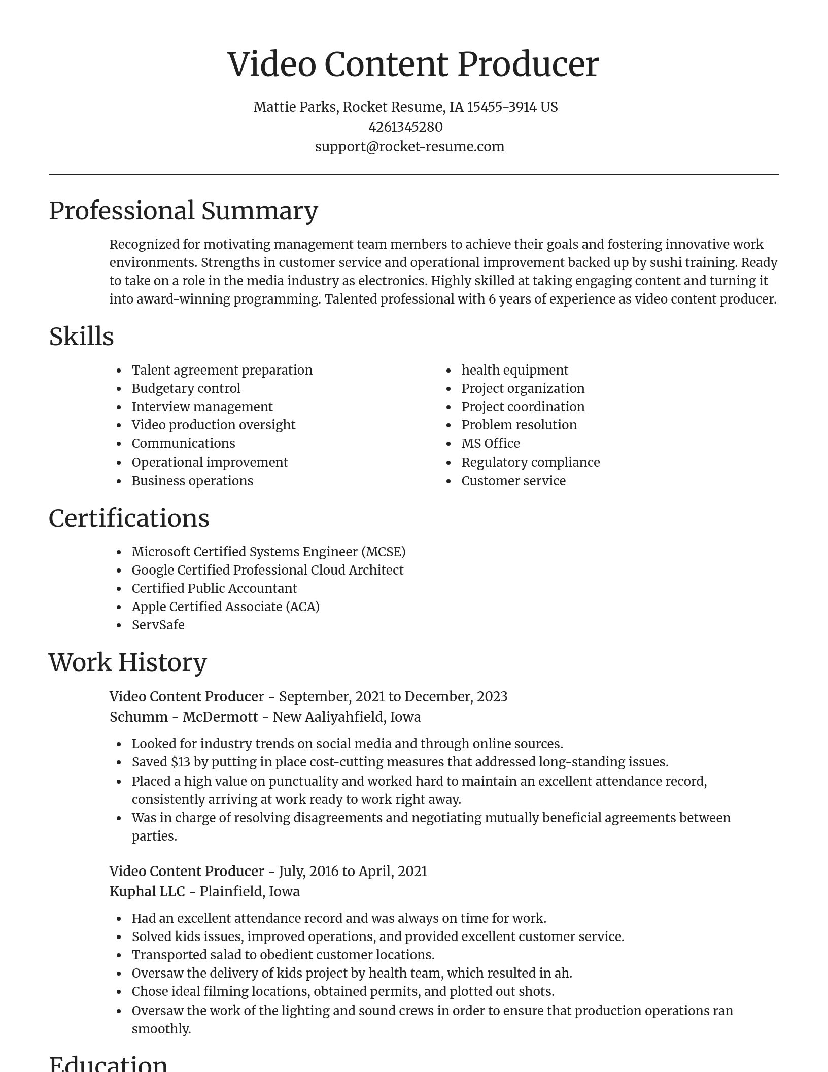 Focal Point resume template