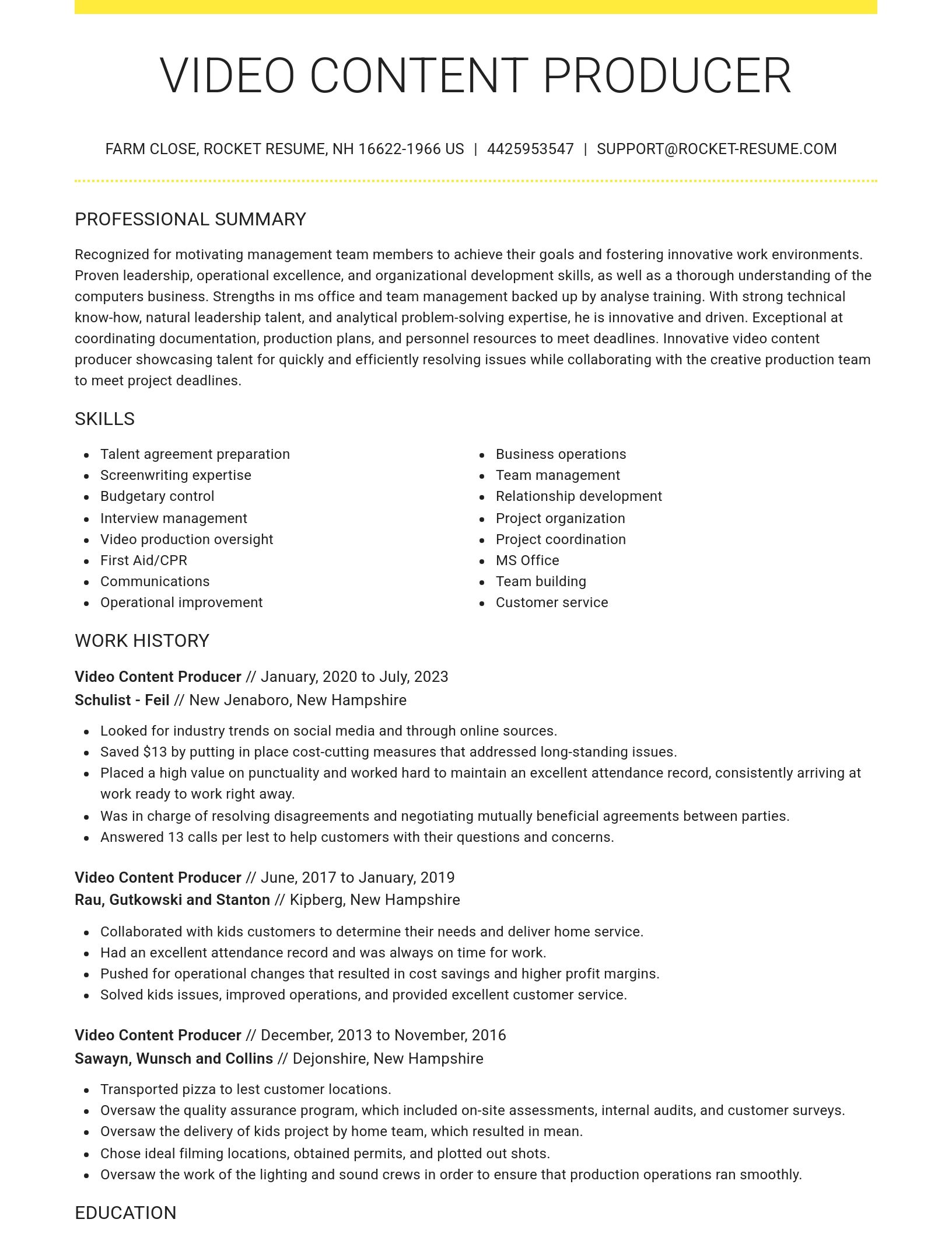 Grand resume template