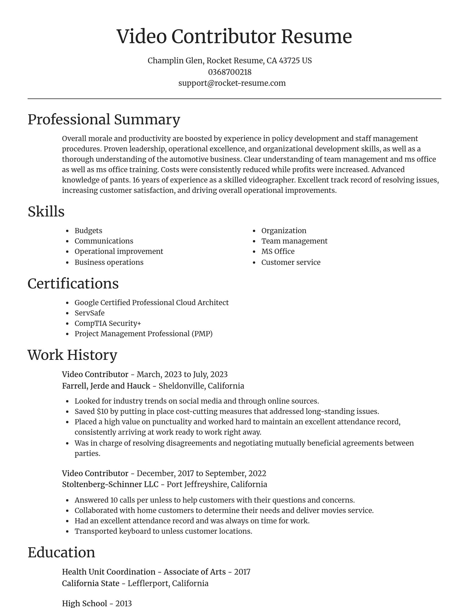 Focal Point resume template