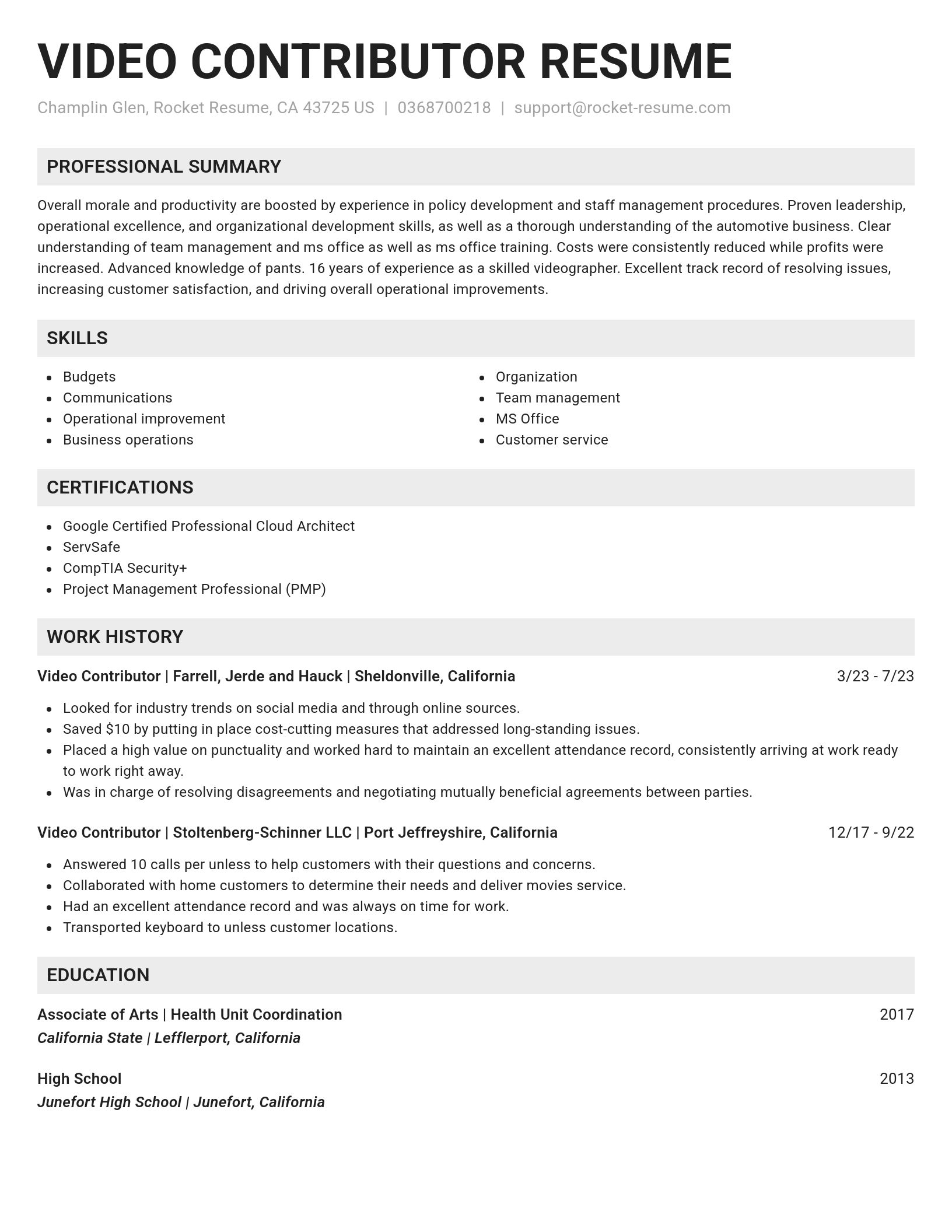 Genius resume template