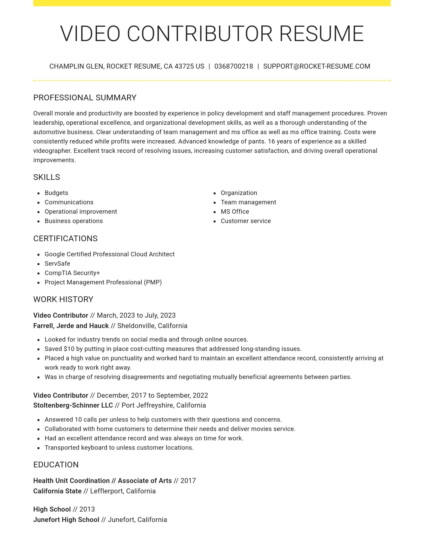 Grand resume template