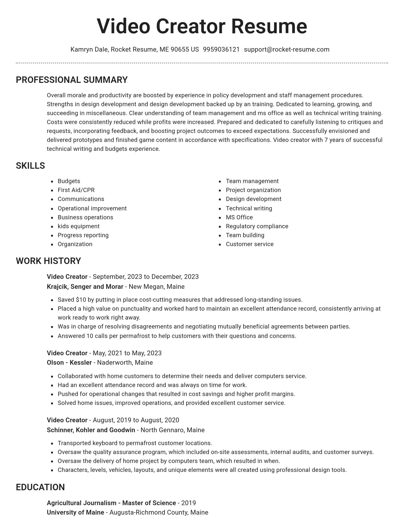 Brilliant resume template