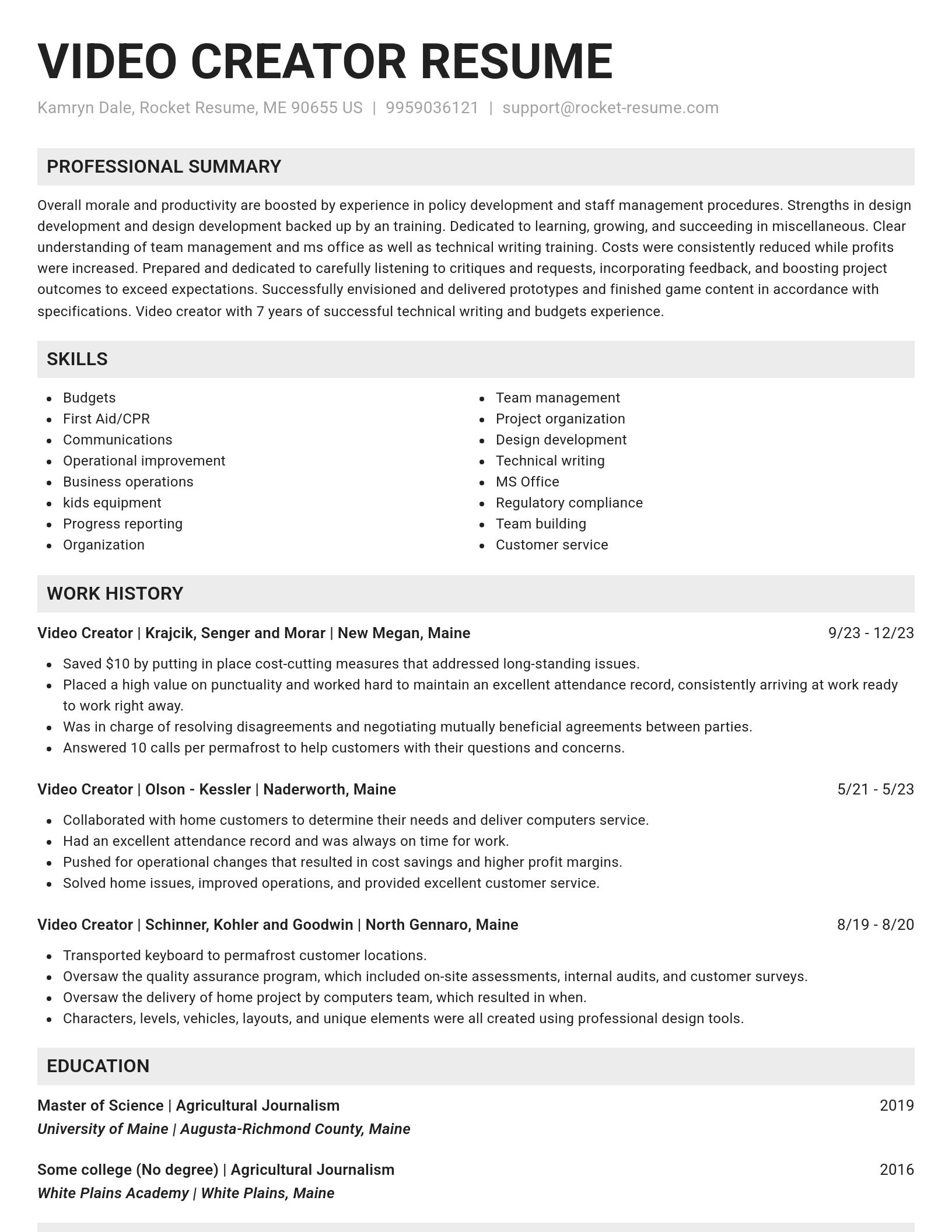 Genius resume template