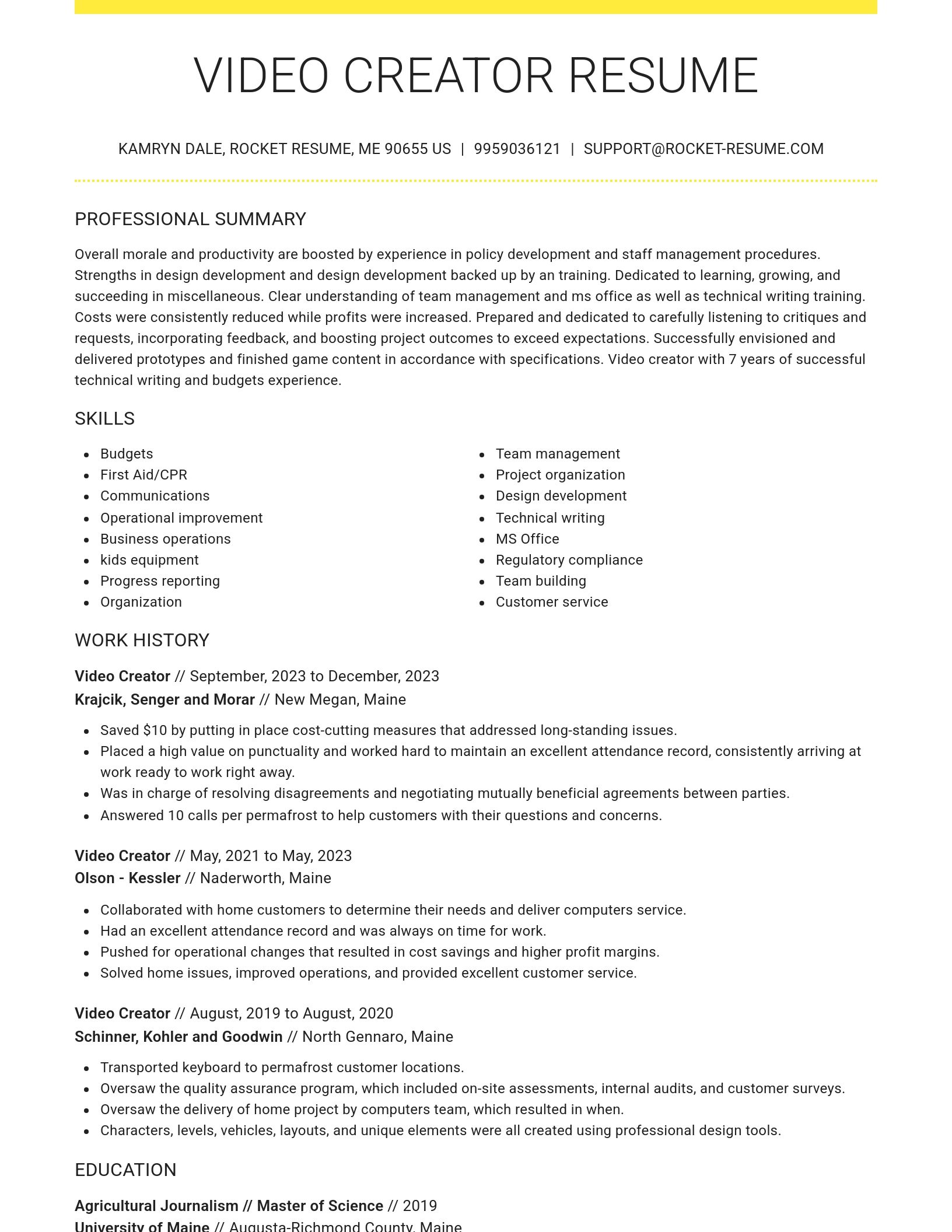 Grand resume template