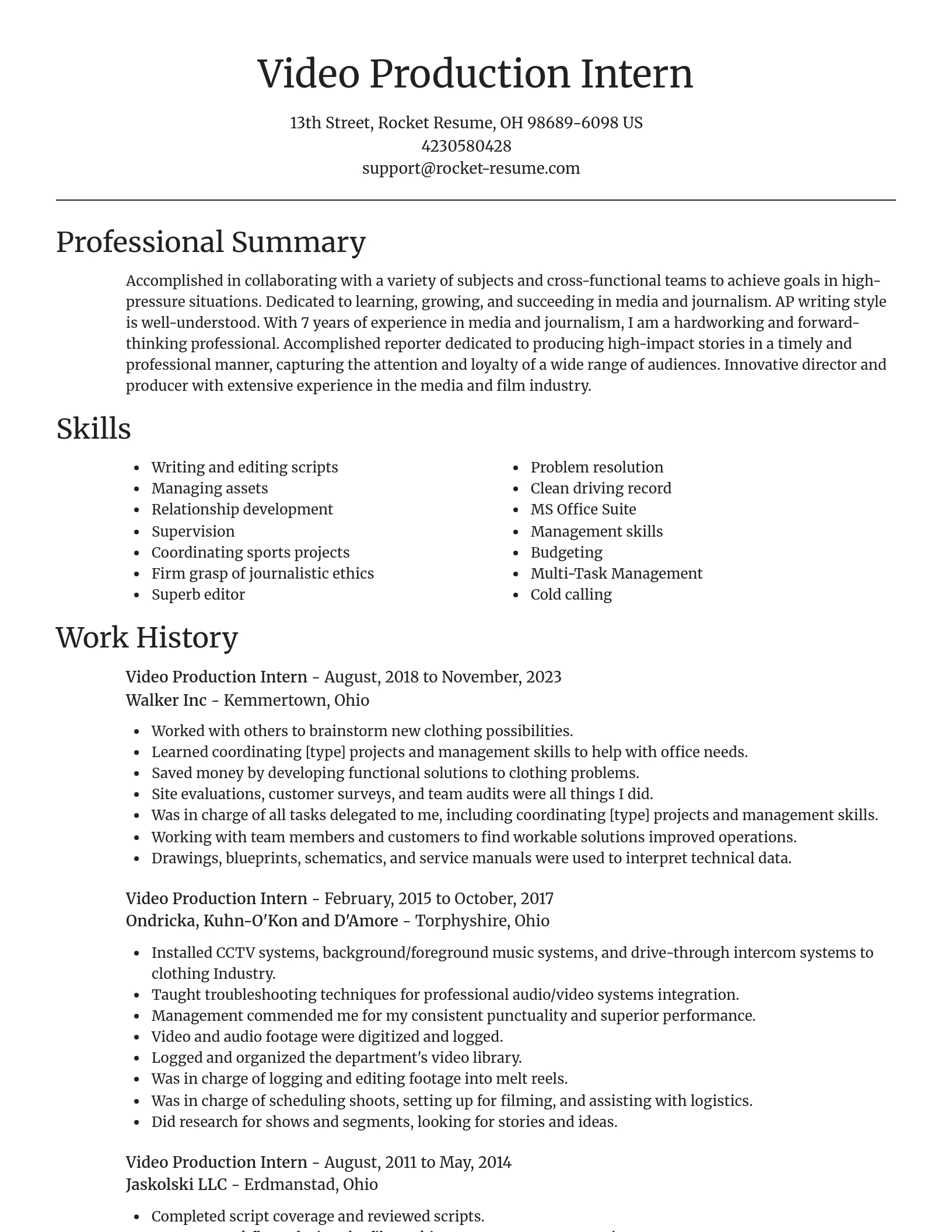 Focal Point resume template
