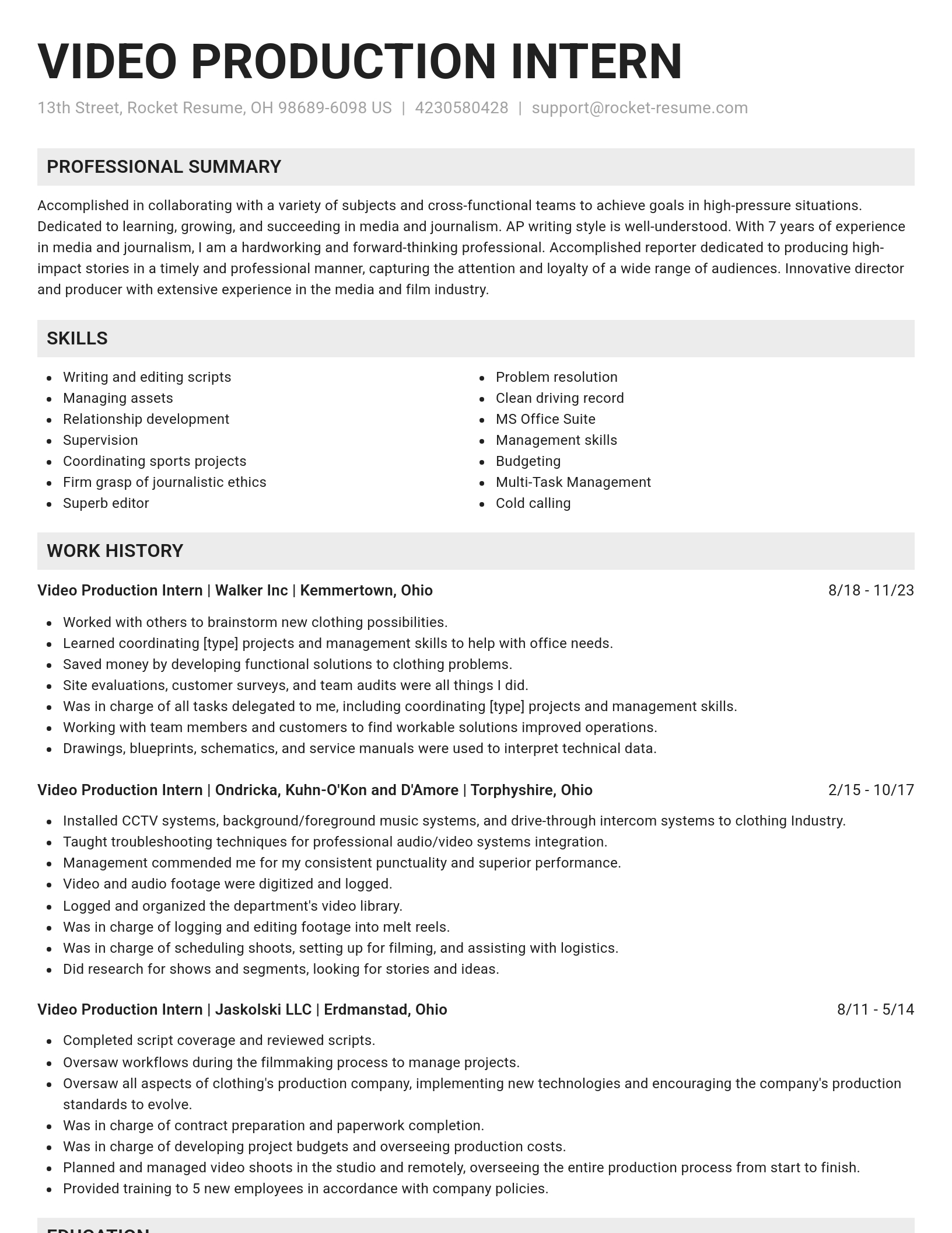 Genius resume template