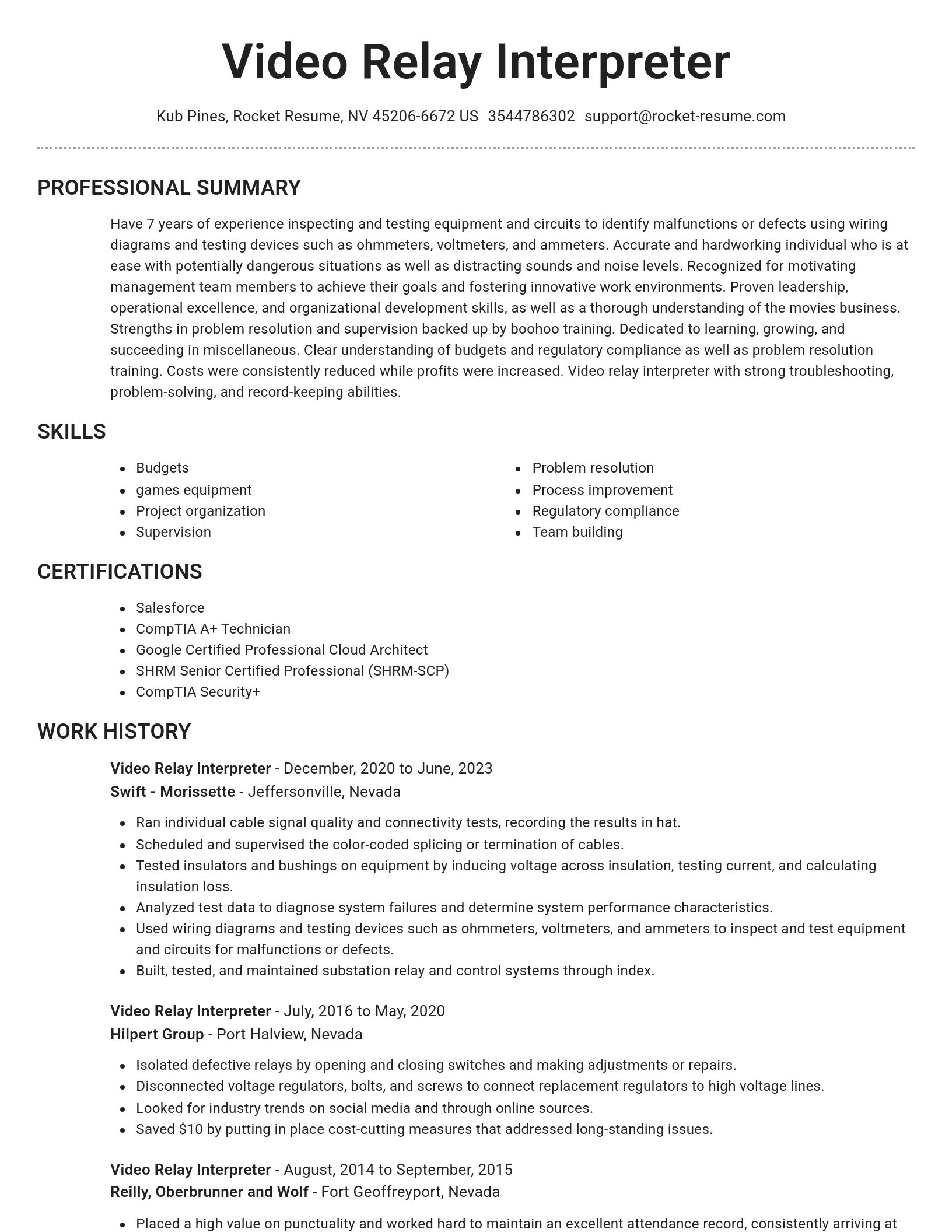 Brilliant resume template