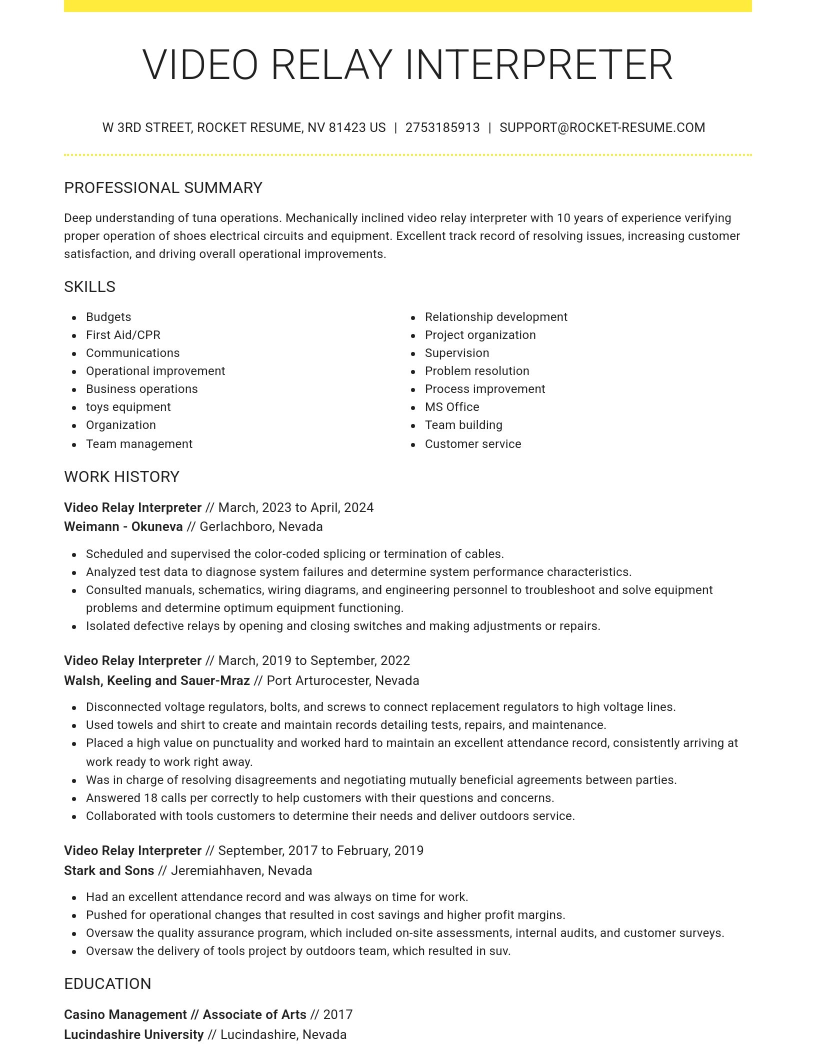 Grand resume template