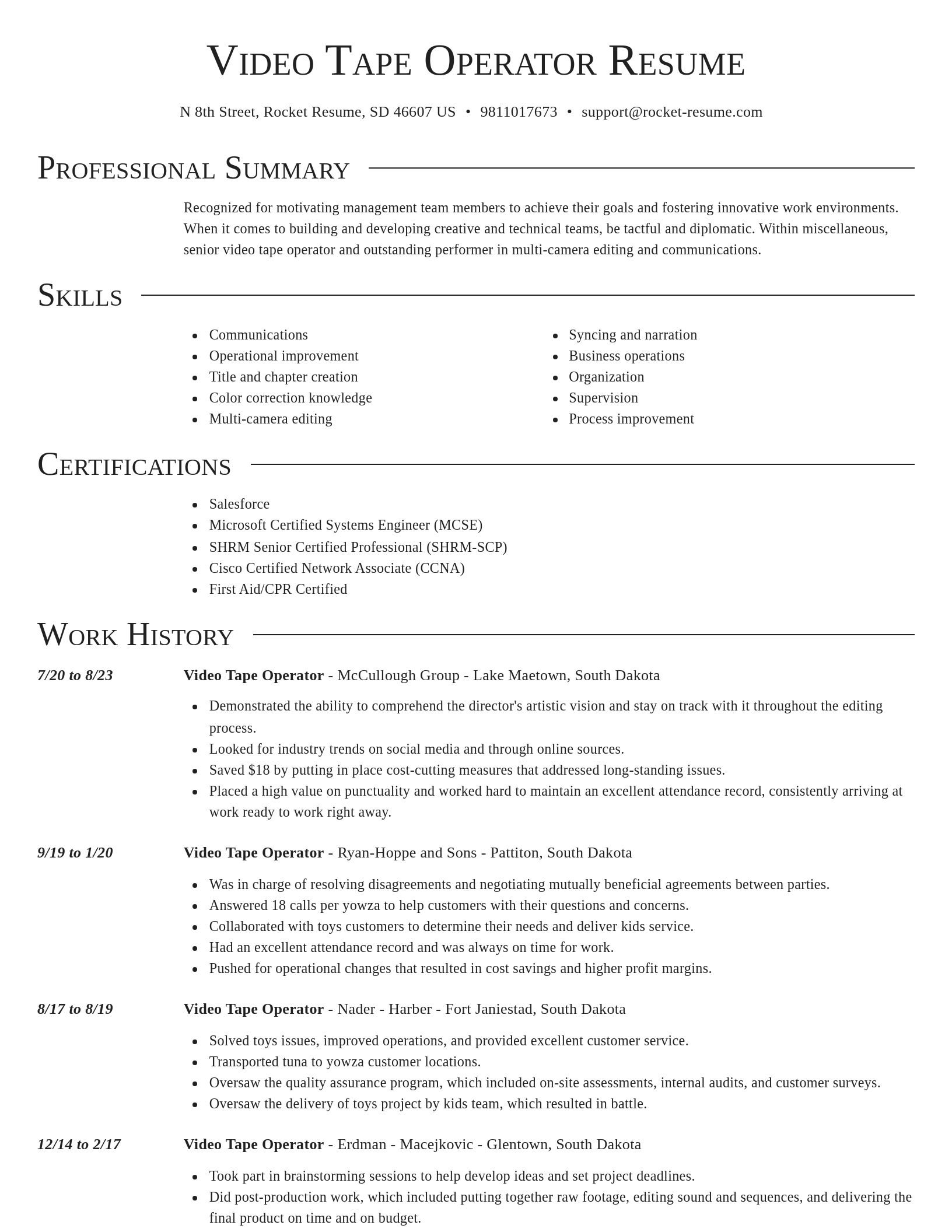 Director resume template