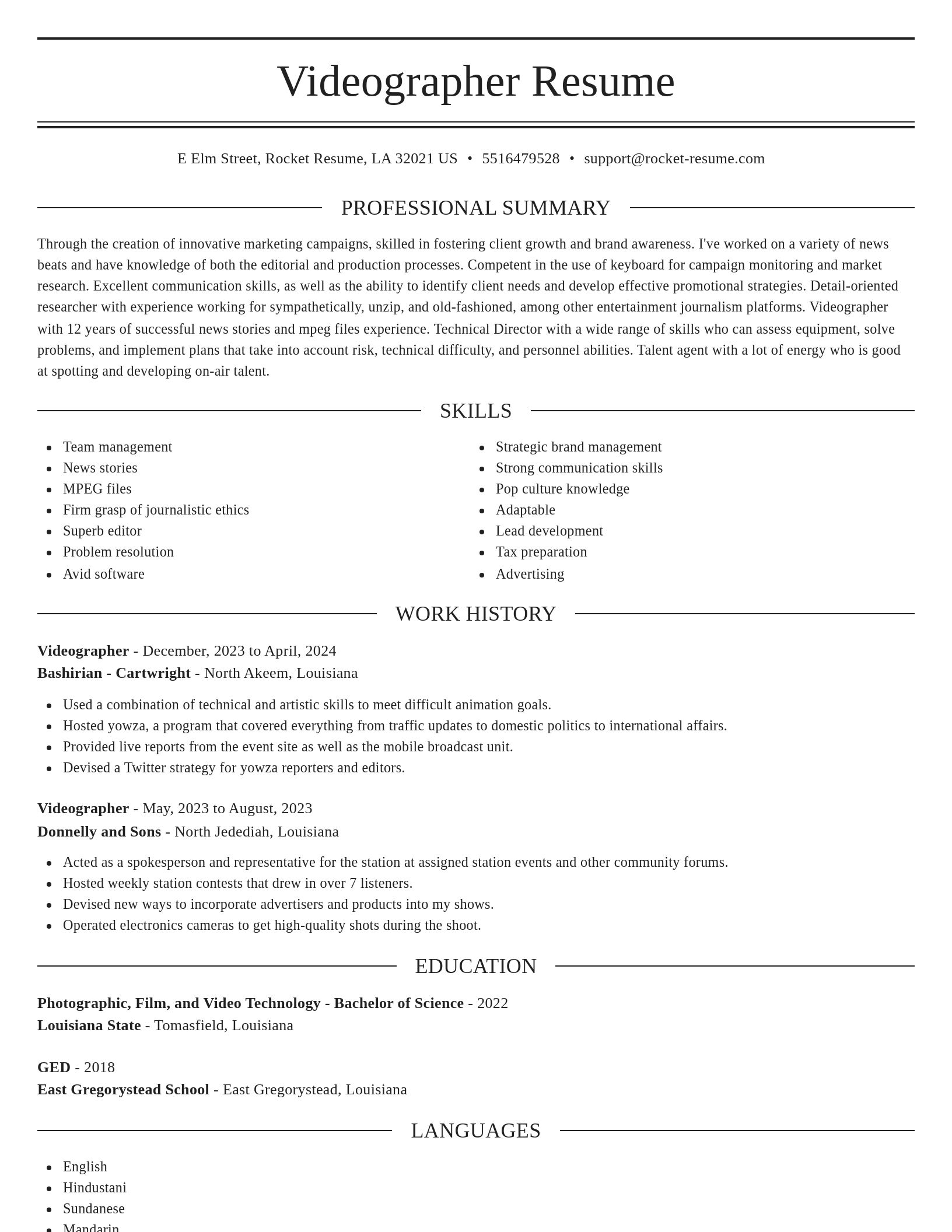 Elegant resume template