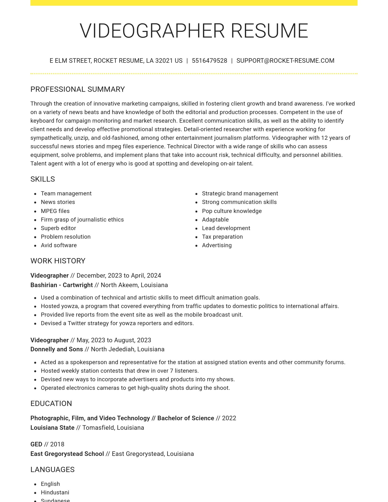 Grand resume template