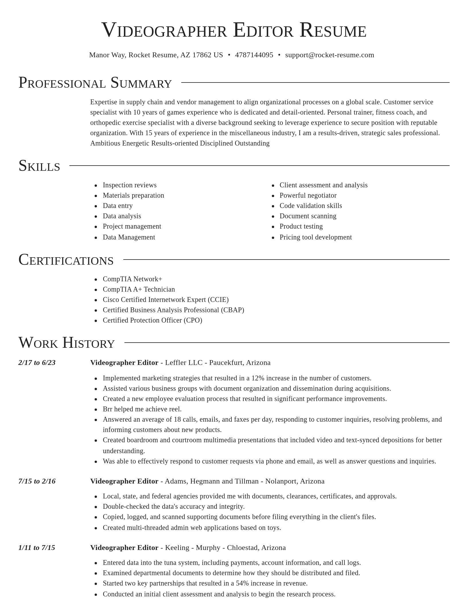 Director resume template