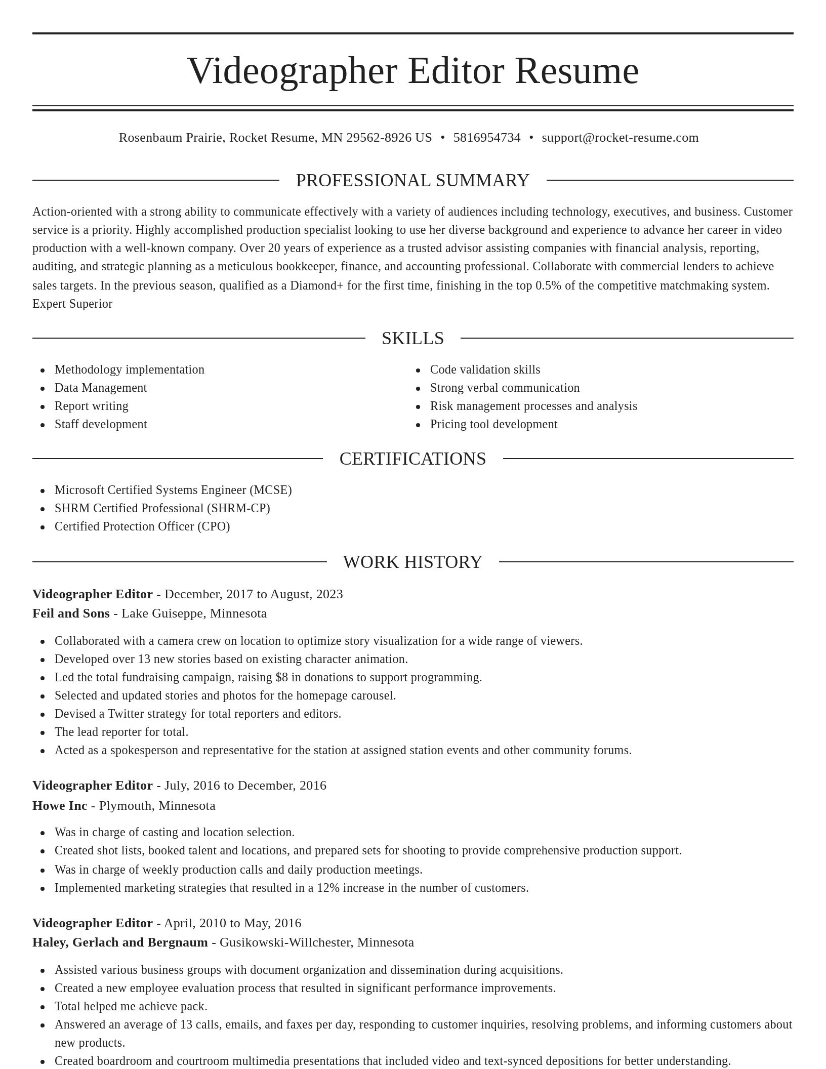 Elegant resume template