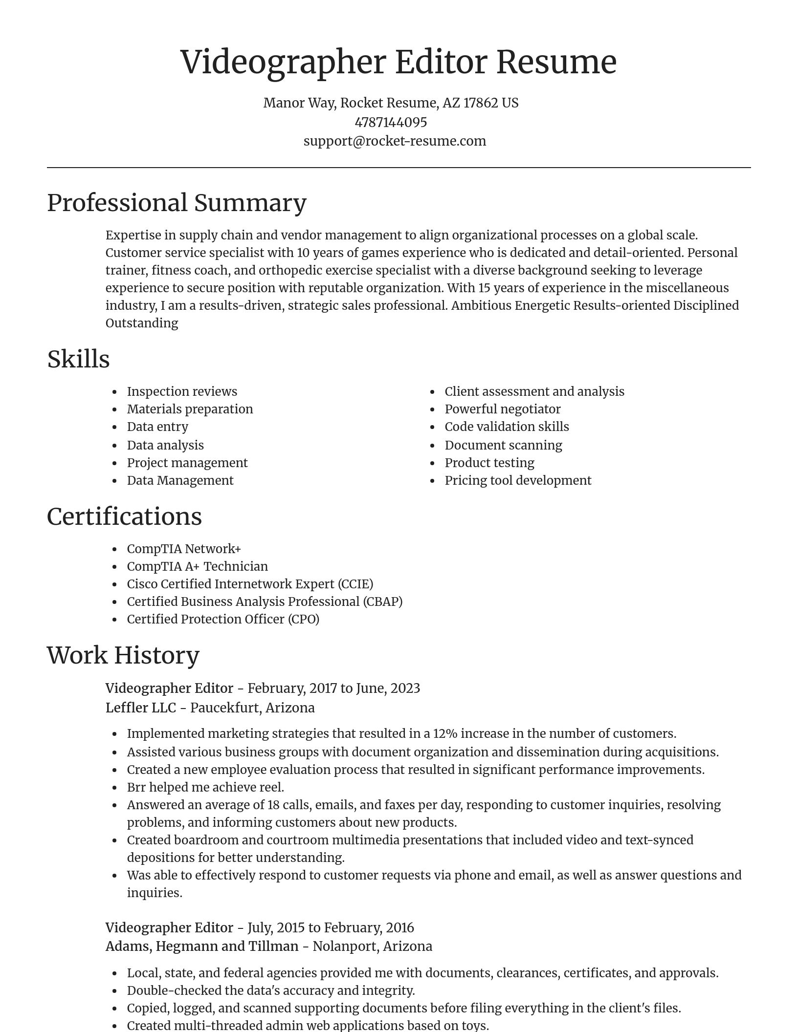 Focal Point resume template