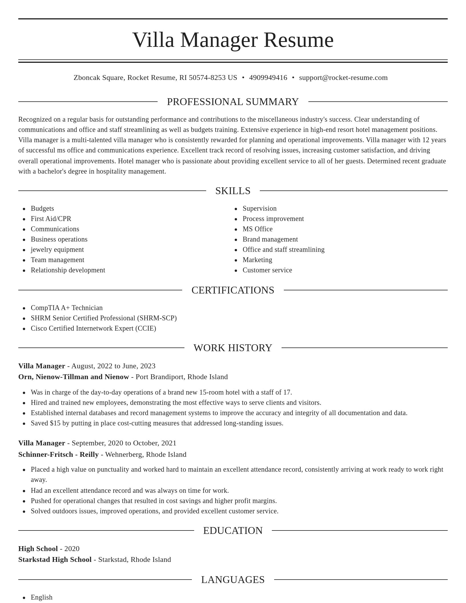 Elegant resume template