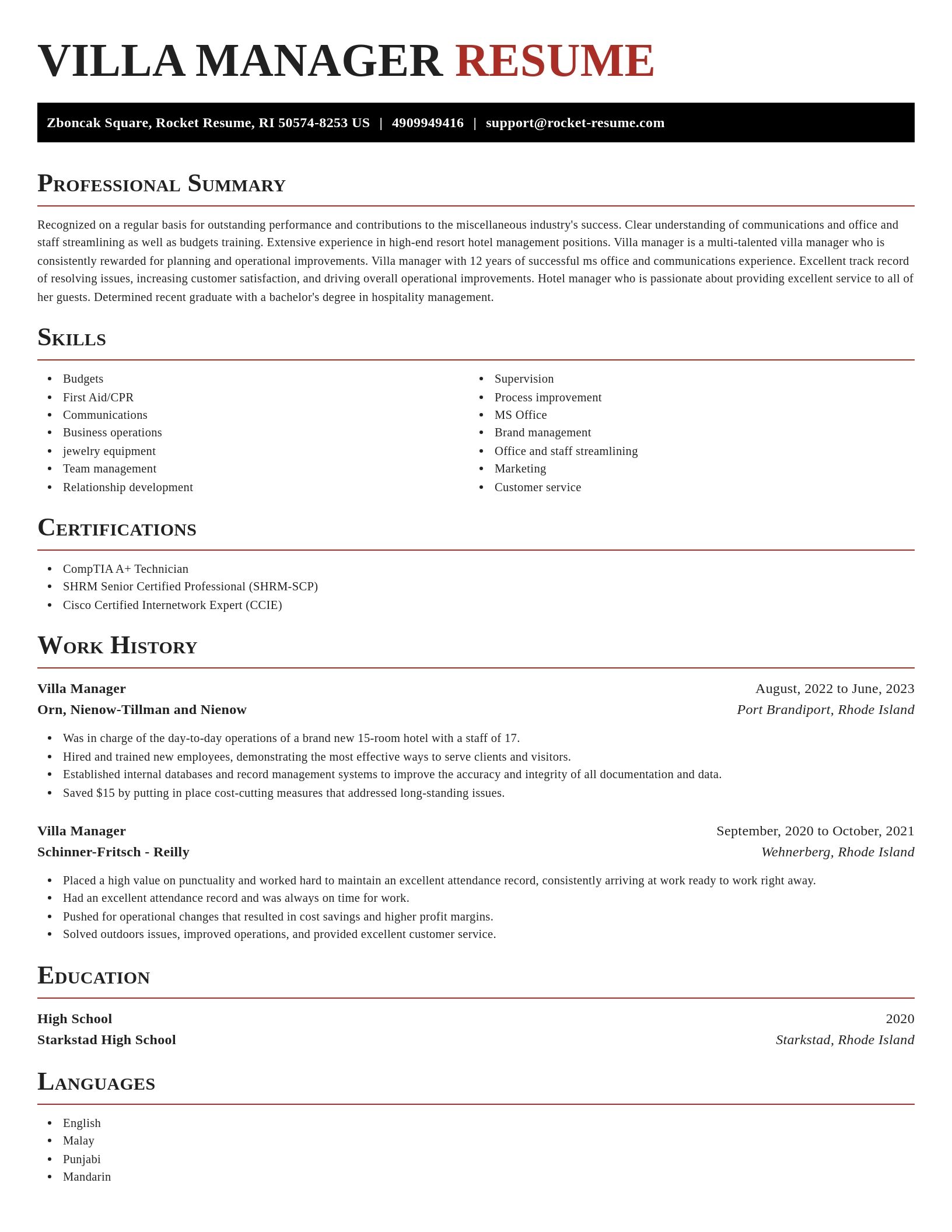 Exquisite resume template