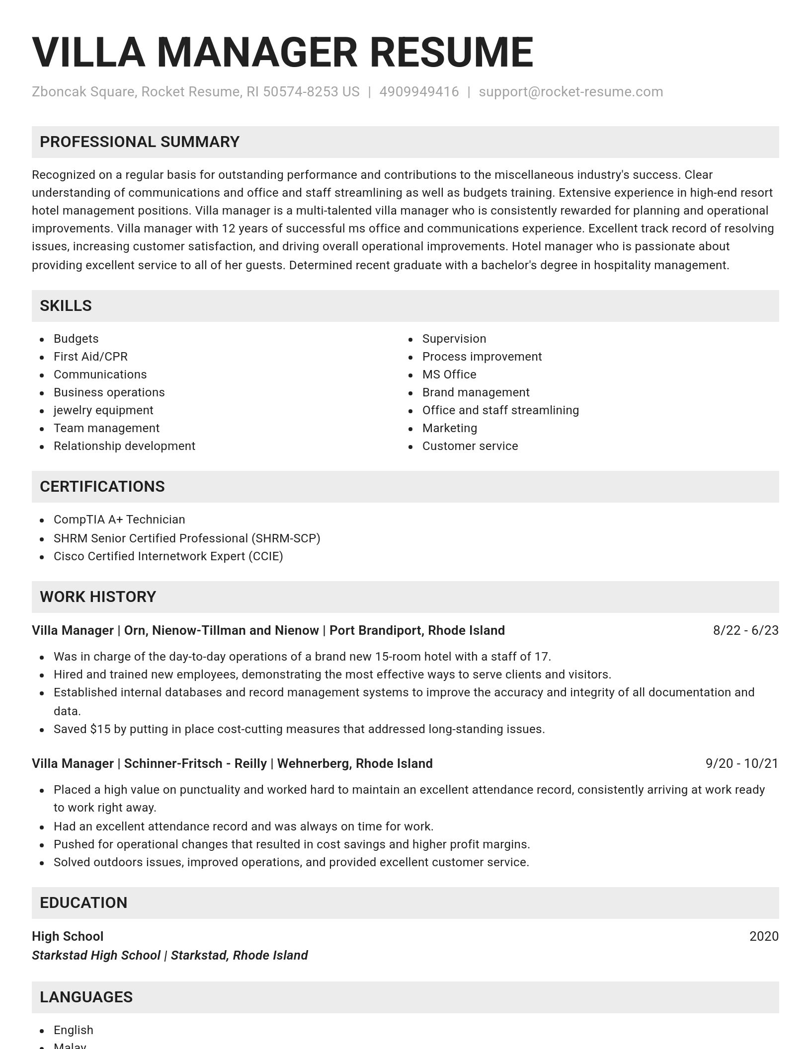 Genius resume template