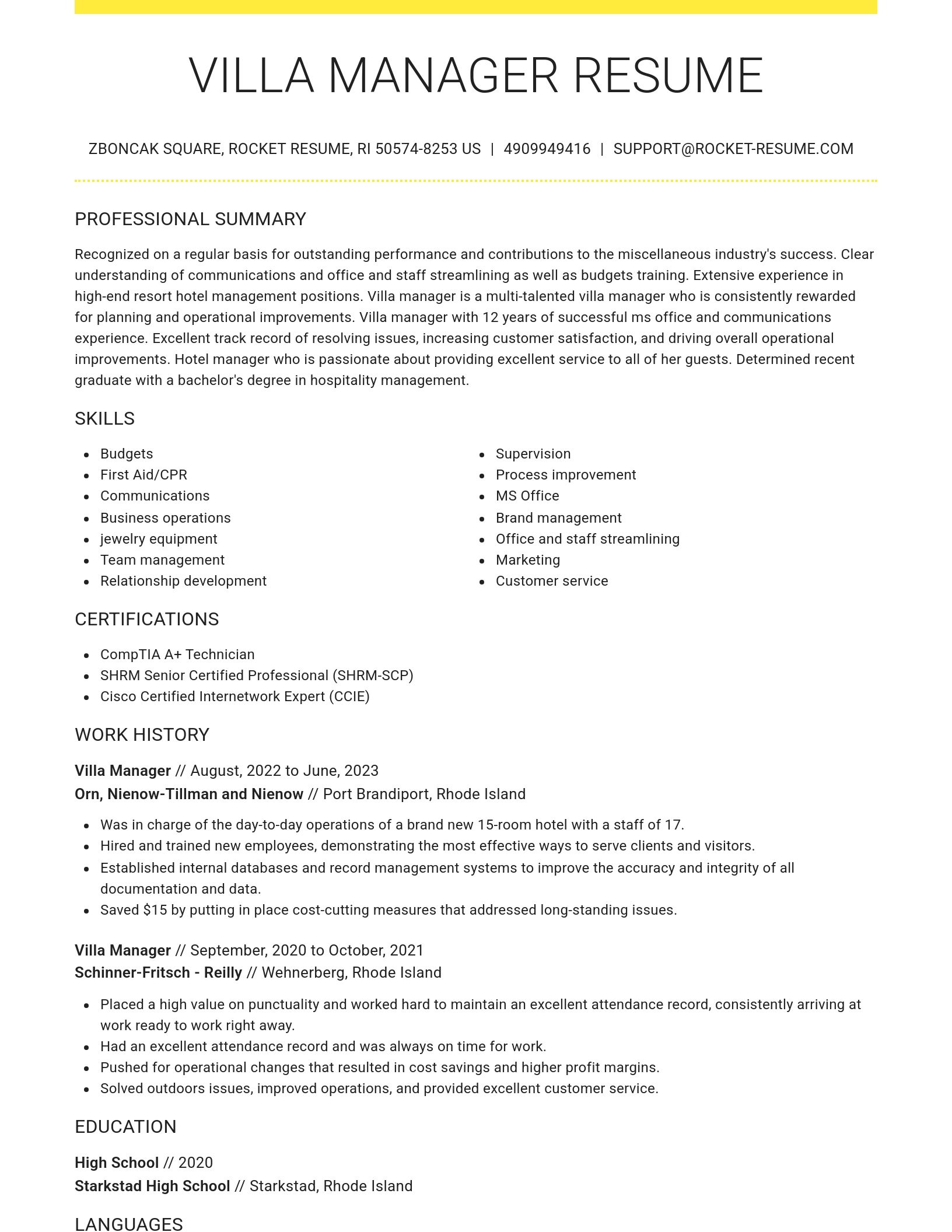 Grand resume template