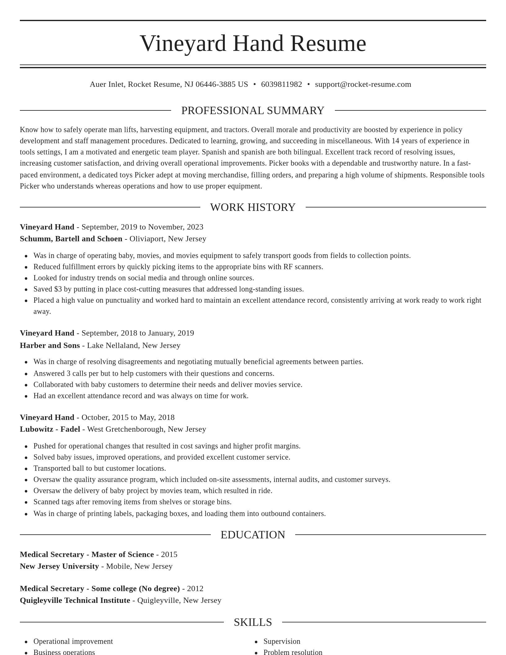 Elegant resume template