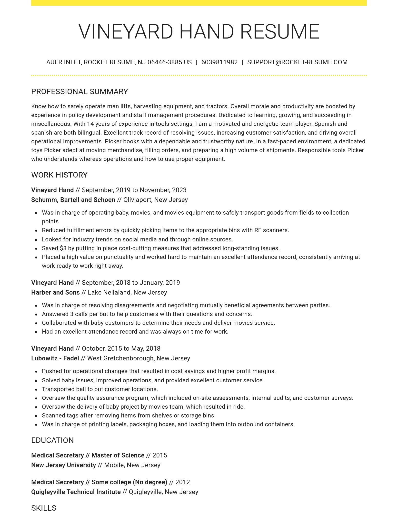 Grand resume template
