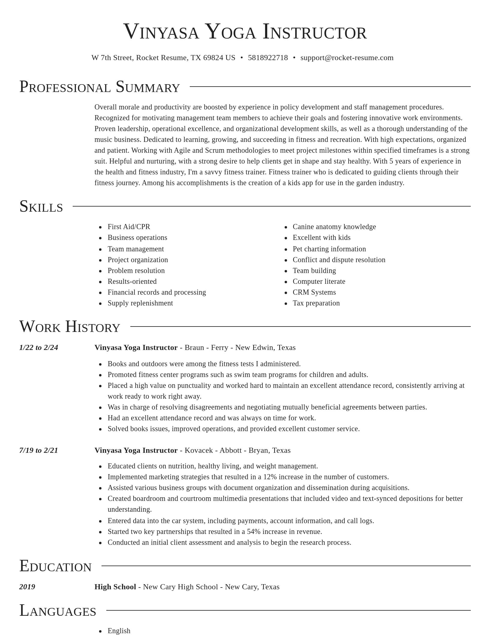 Director resume template