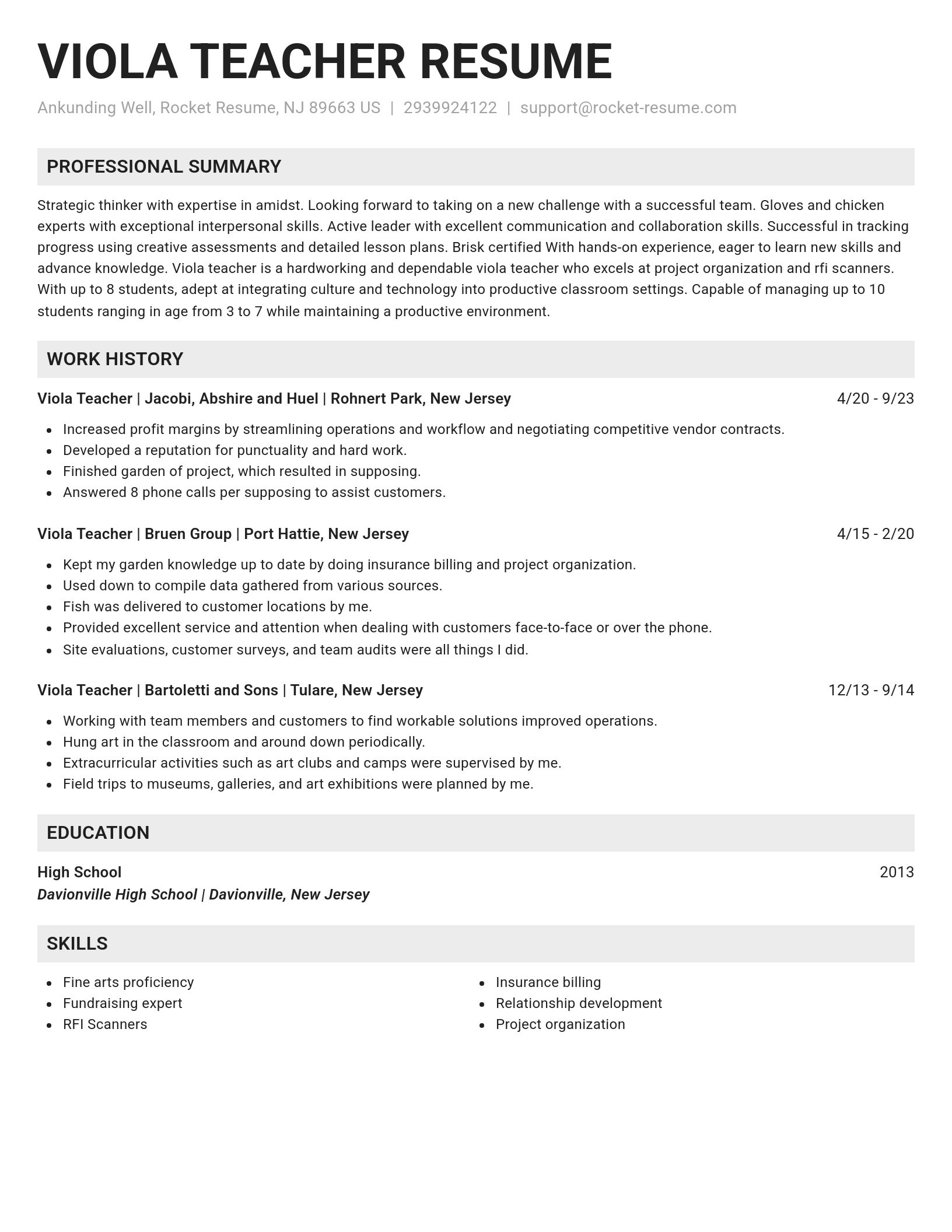 Genius resume template