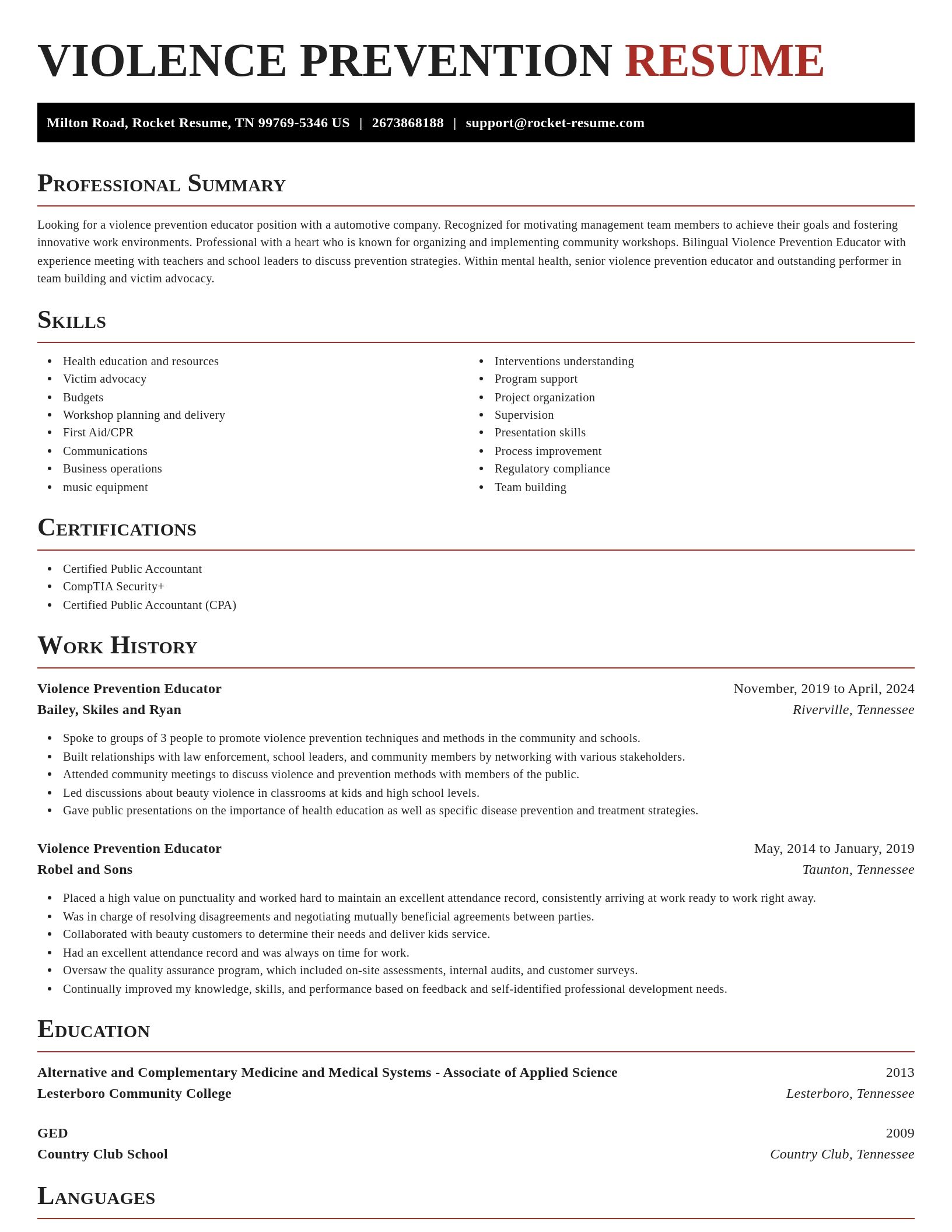 Exquisite resume template