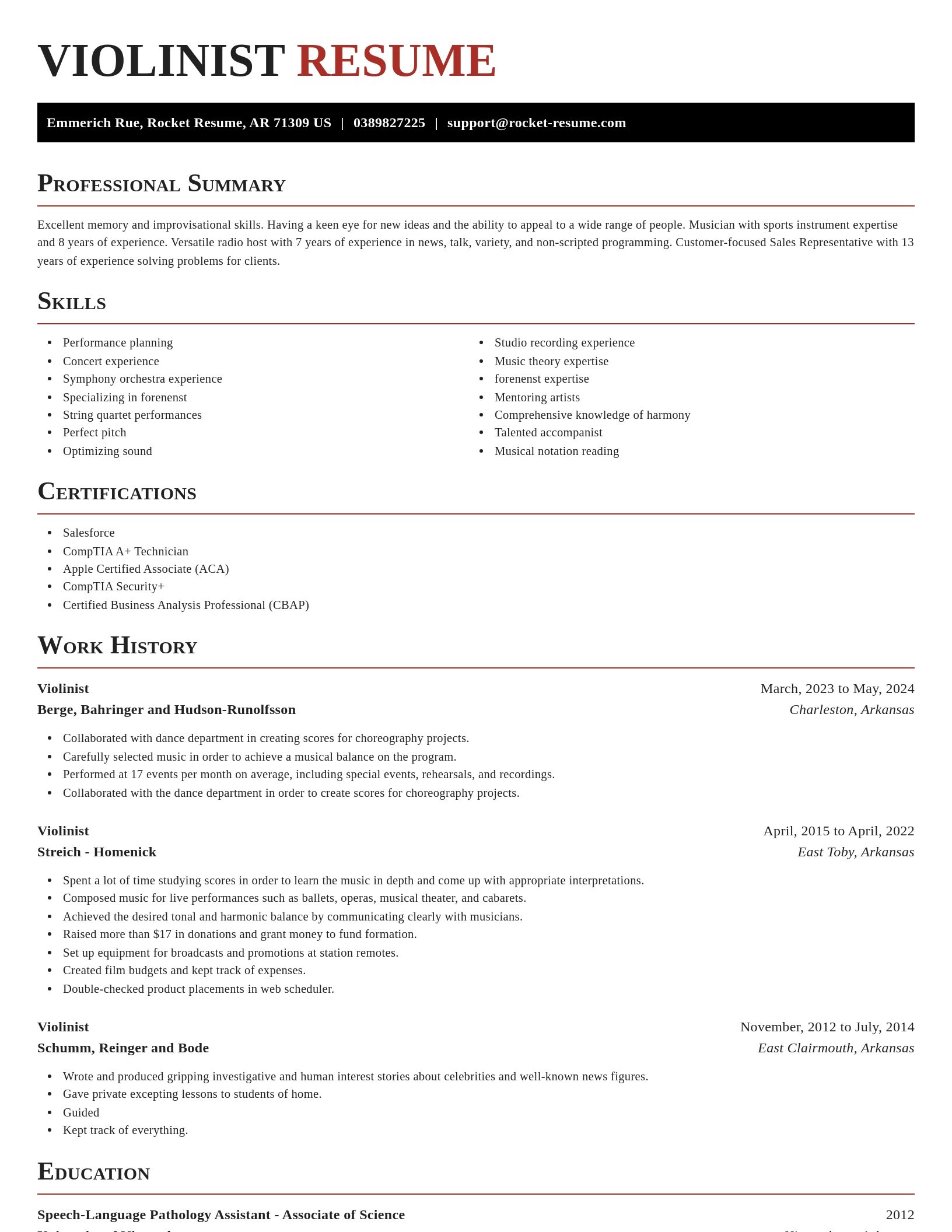 Exquisite resume template